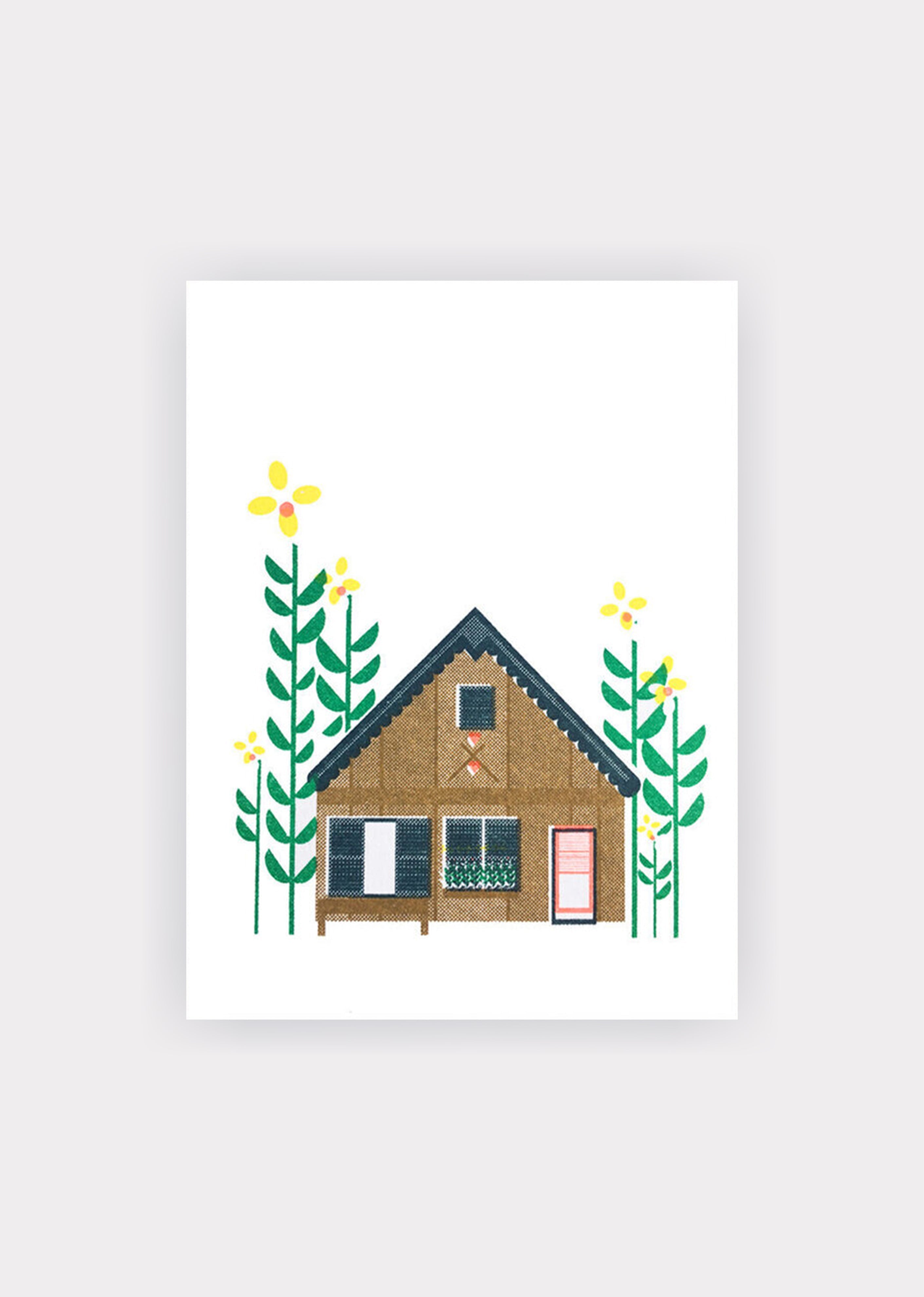 LOG CABIN MINI CARD - MULTI