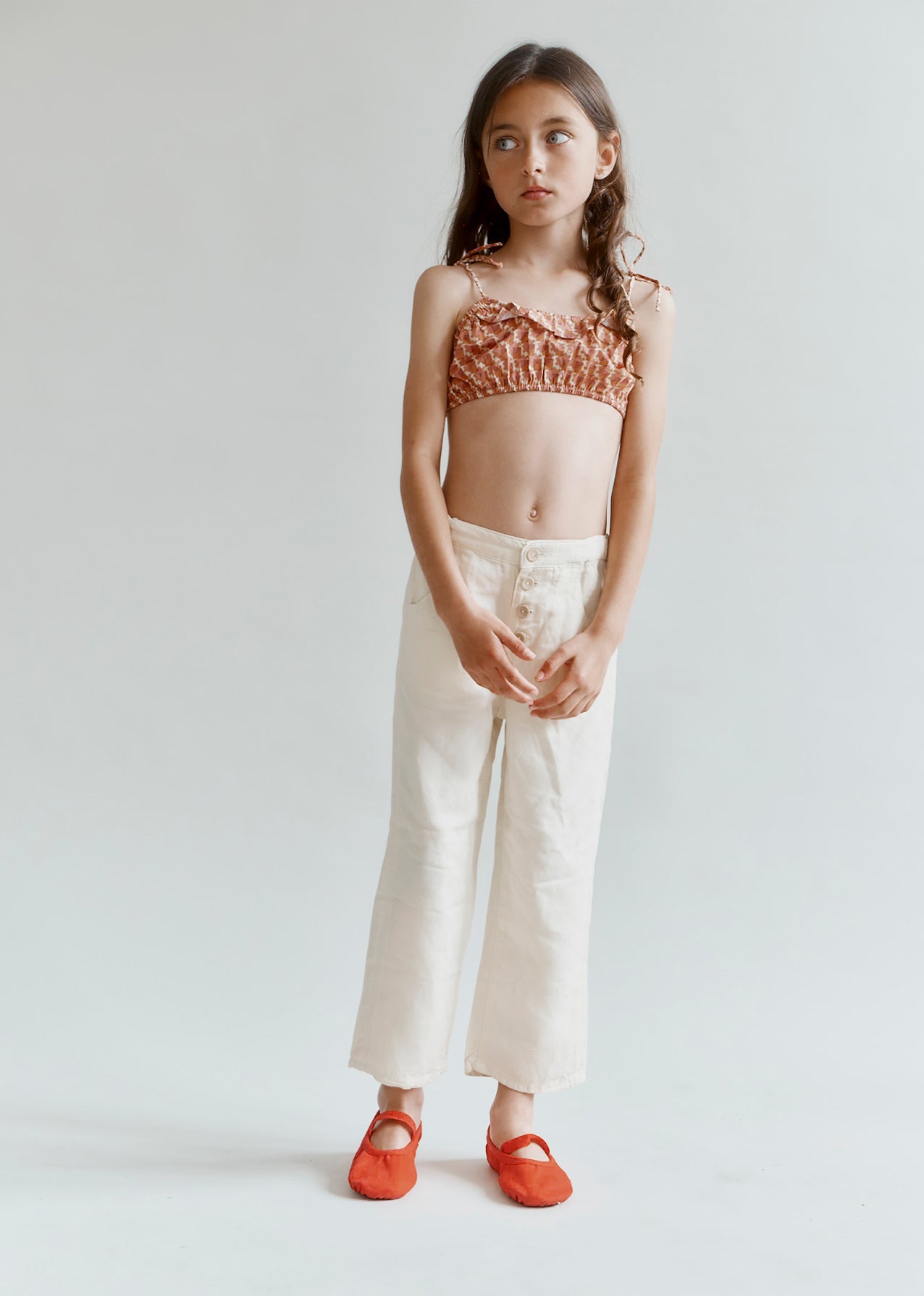 EGERIA GIRL'S COTTON BIKINI - MAUVE GEO PRINT