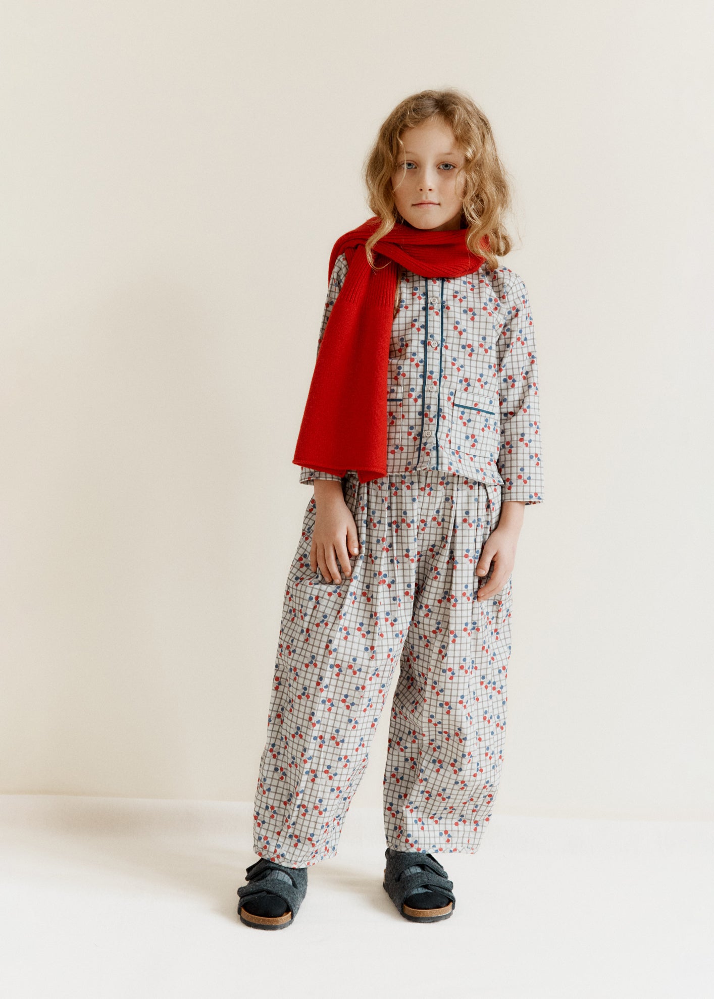 DRAGONFLY CHILDREN'S COTTON SHIRT - DOTTY CHECK