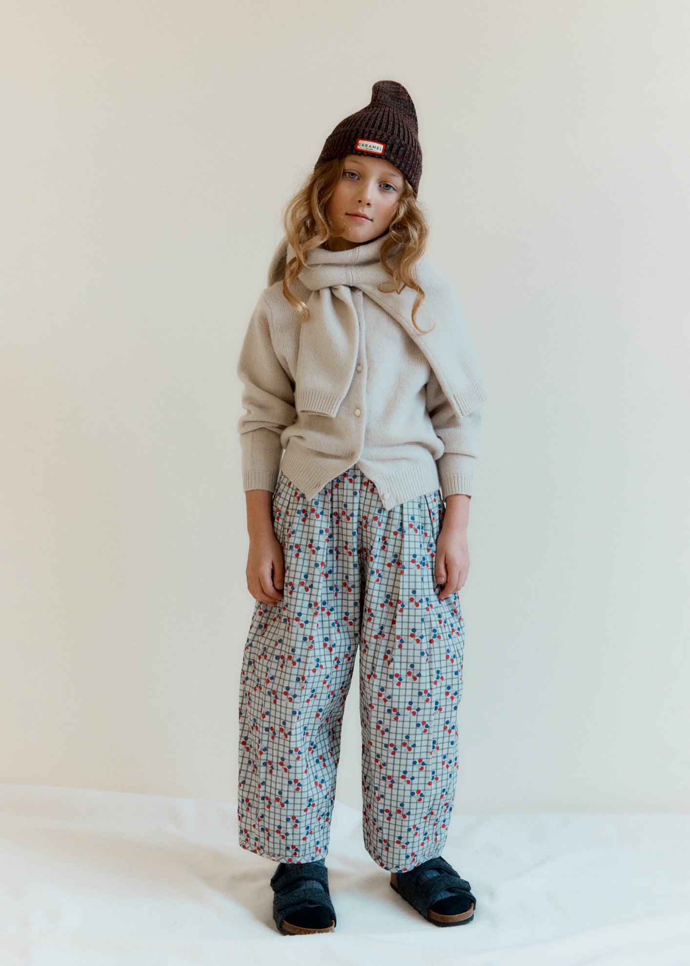 BOBBY CHILDREN'S COTTON CORDUROY TROUSERS - DOTTY CHECK