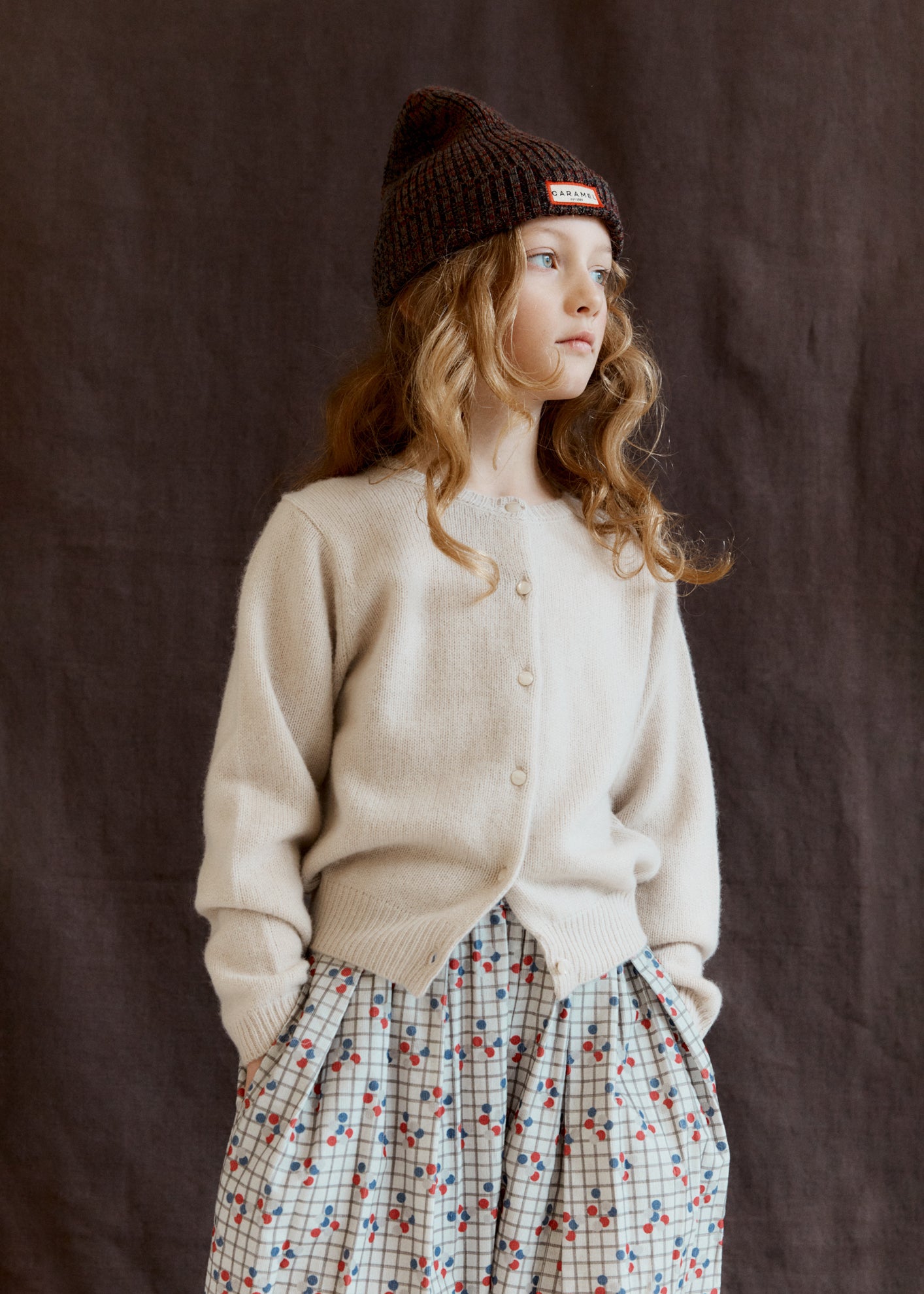 ROSA CHILDREN'S CASHMERE CARDIGAN - ECRU