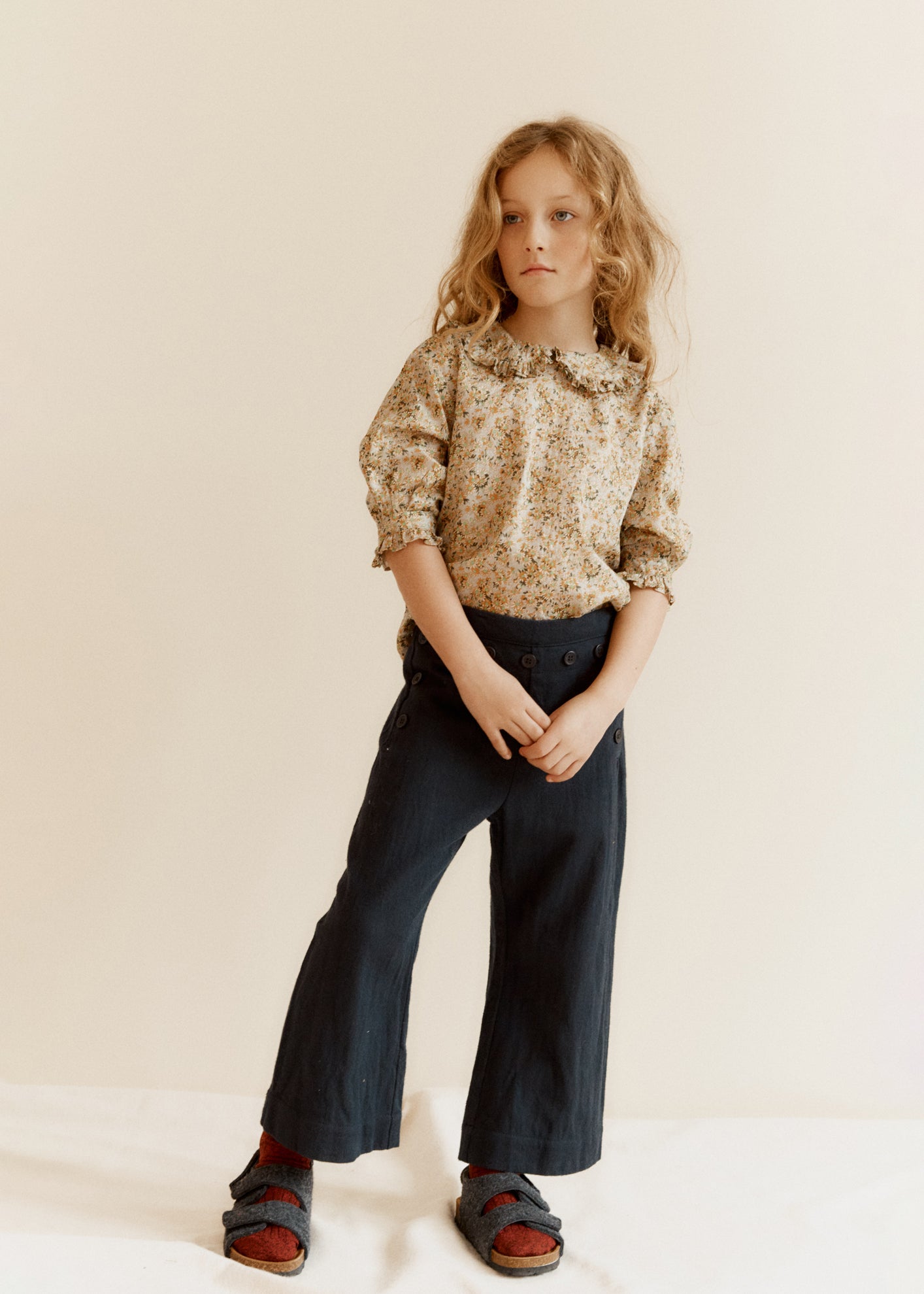 HARPER GIRL'S COTTON BLOUSE - DAISY PRINT
