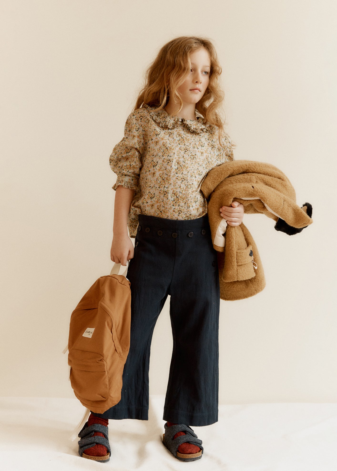 SAILOR CHILDREN'S COTTON TROUSERS - NAVY