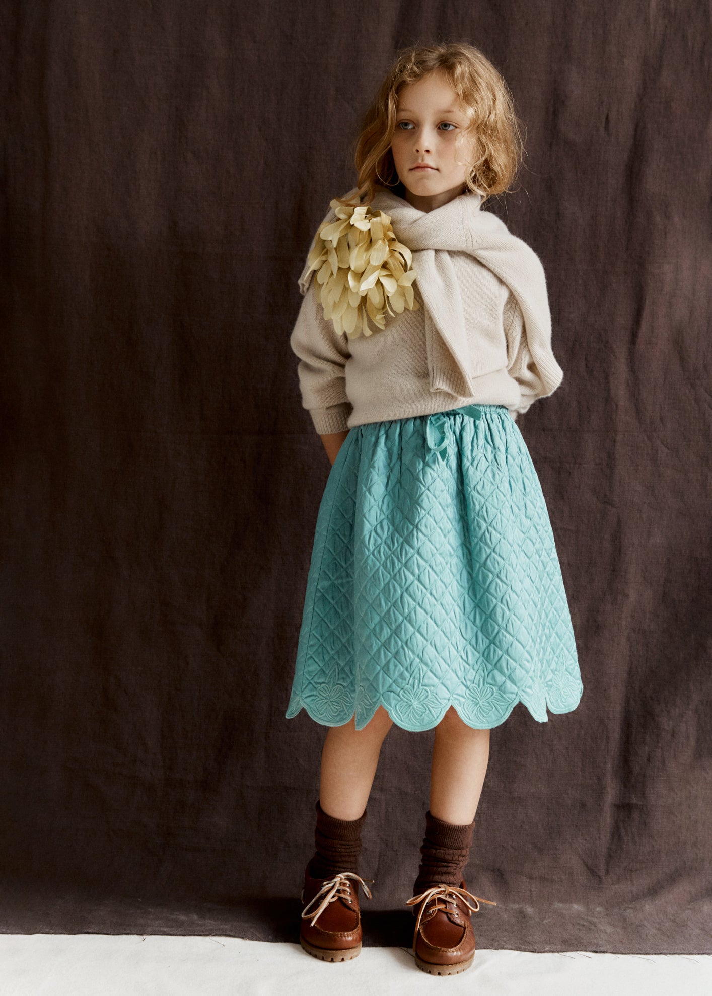 POA CHILDREN'S CASHMERE JUMPER - ECRU