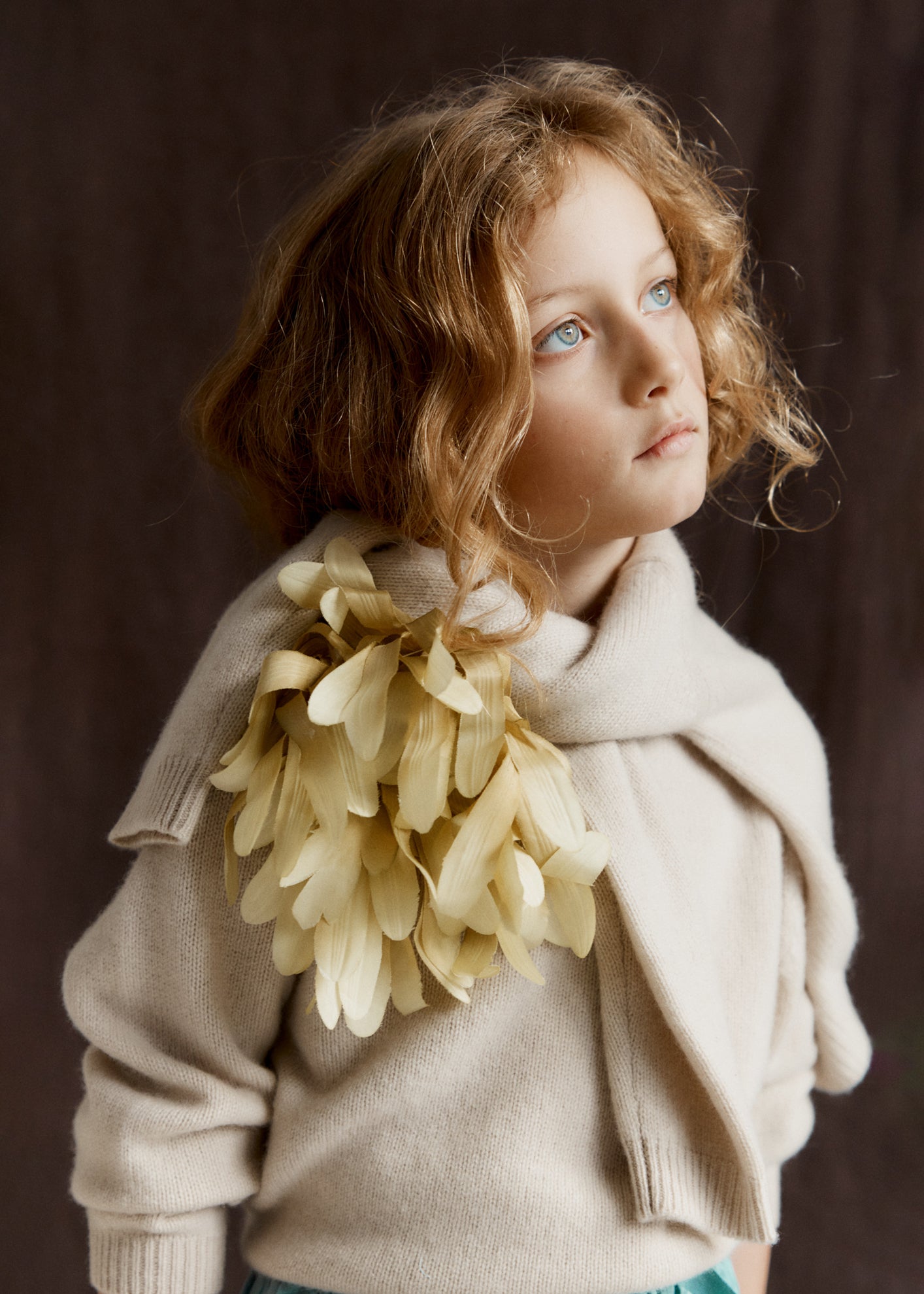 POA CHILDREN'S CASHMERE JUMPER - ECRU