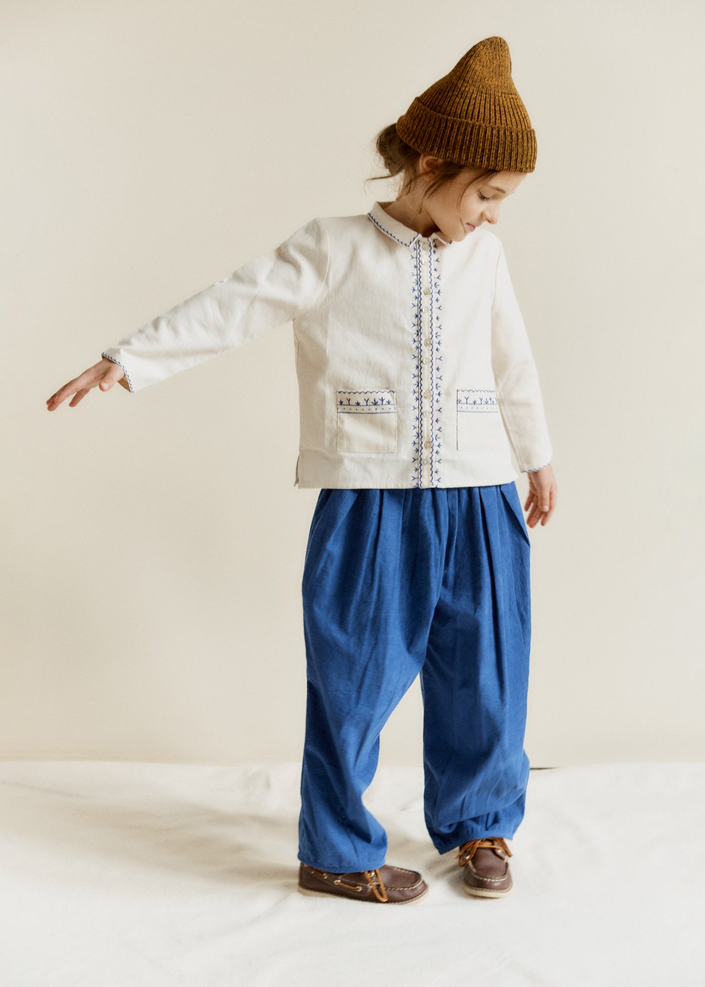 BOBBY CHILDREN'S COTTON CORDUROY TROUSERS - ROYAL BLUE