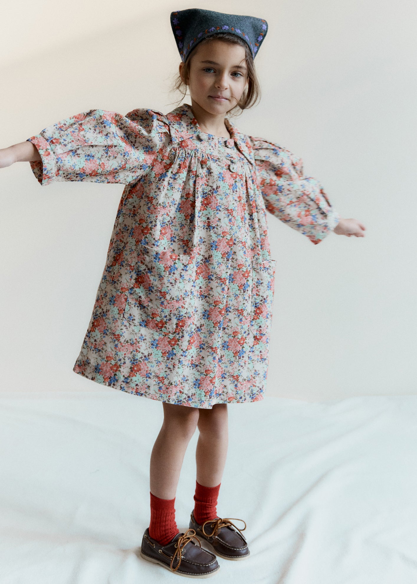 CLARA GIRL'S COTTON DRESS - LIBERTY MAKINDRA PRINT