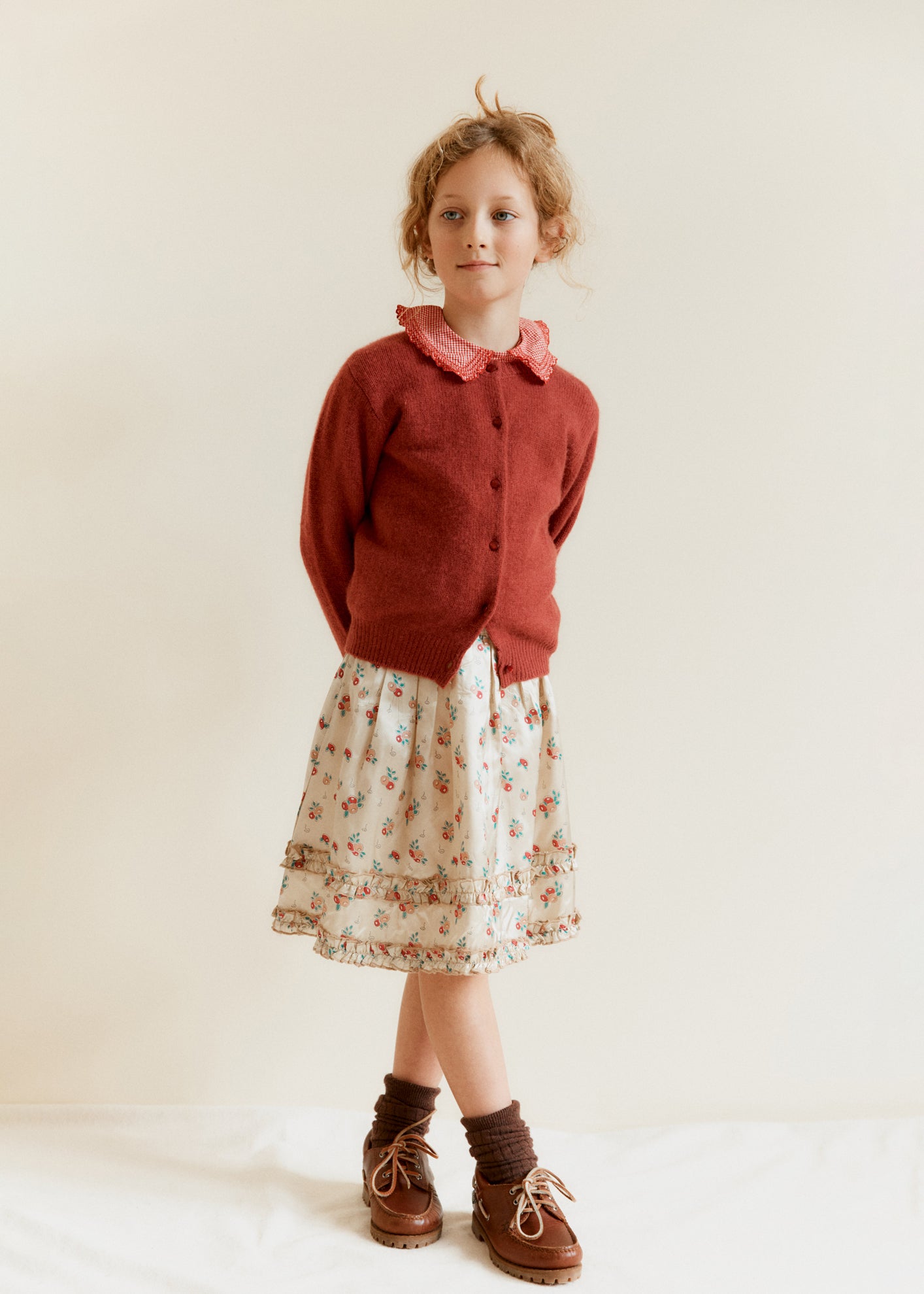 ROSA CHILDREN'S CASHMERE CARDIGAN - ROSE