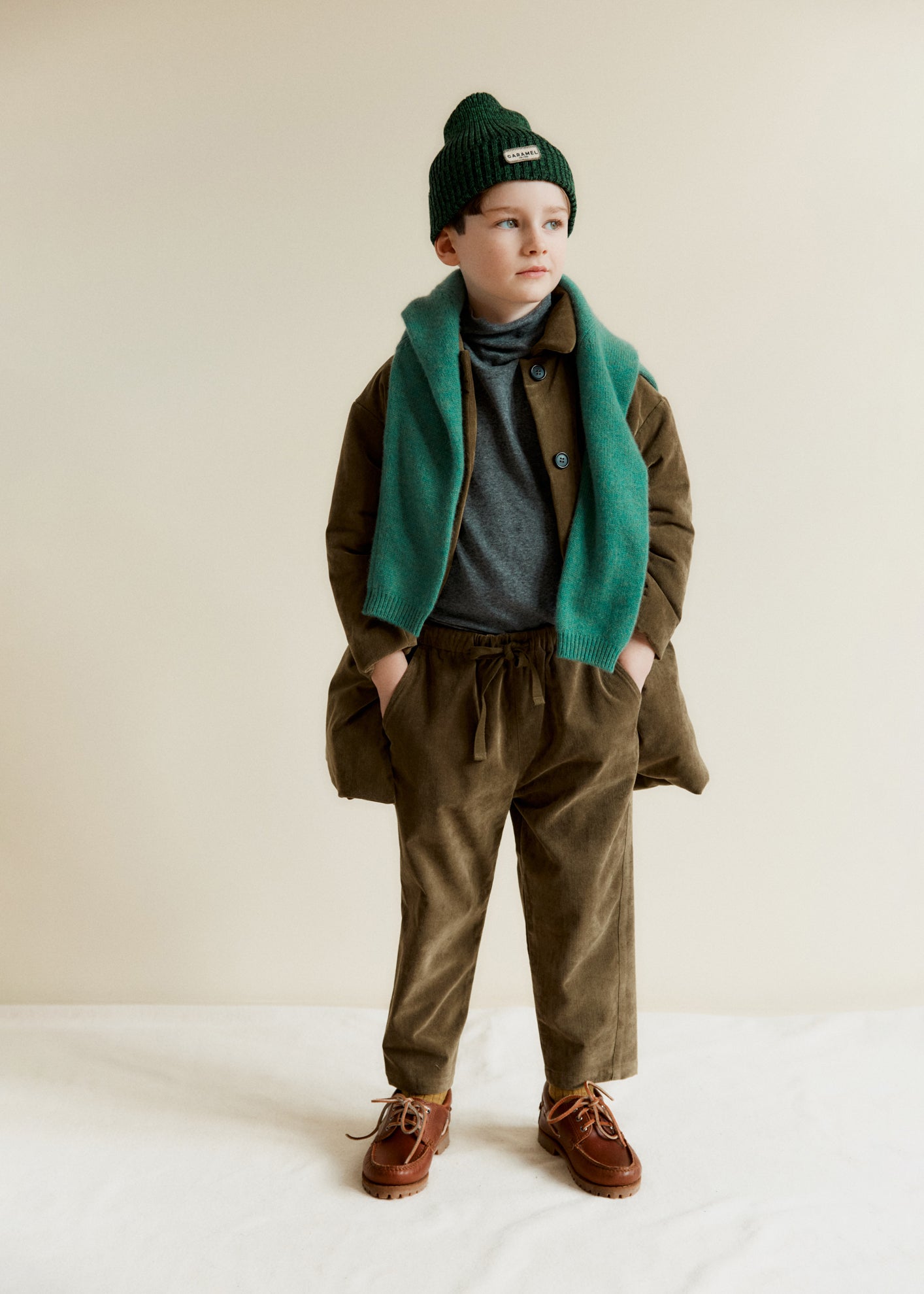 CHESTNUT CHILDREN'S TROUSERS - GOLDEN GREEN
