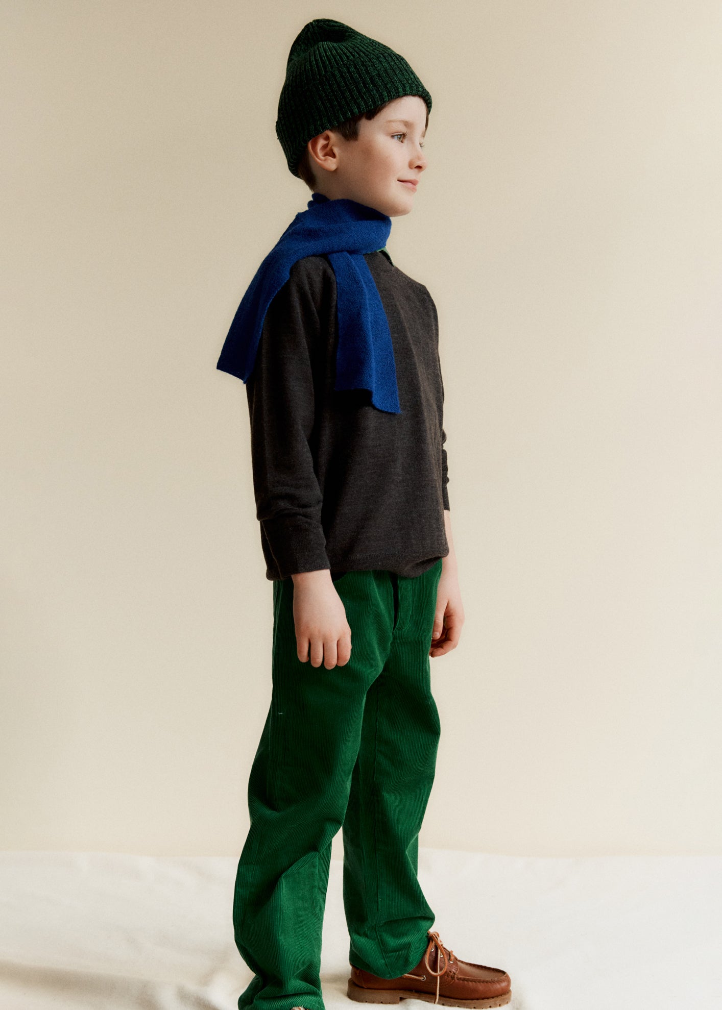 ANTONIA CHILDREN'S WOOL JUMPER - CHARCOAL