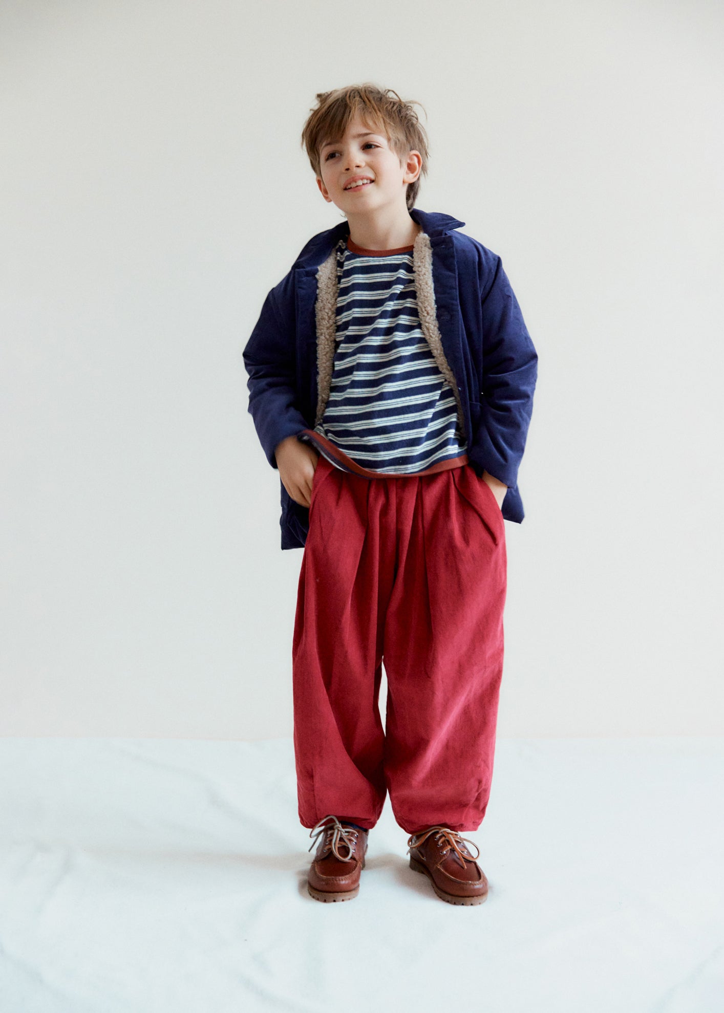 BOBBY CHILDREN'S COTTON CORDUROY TROUSERS - MAGENTA