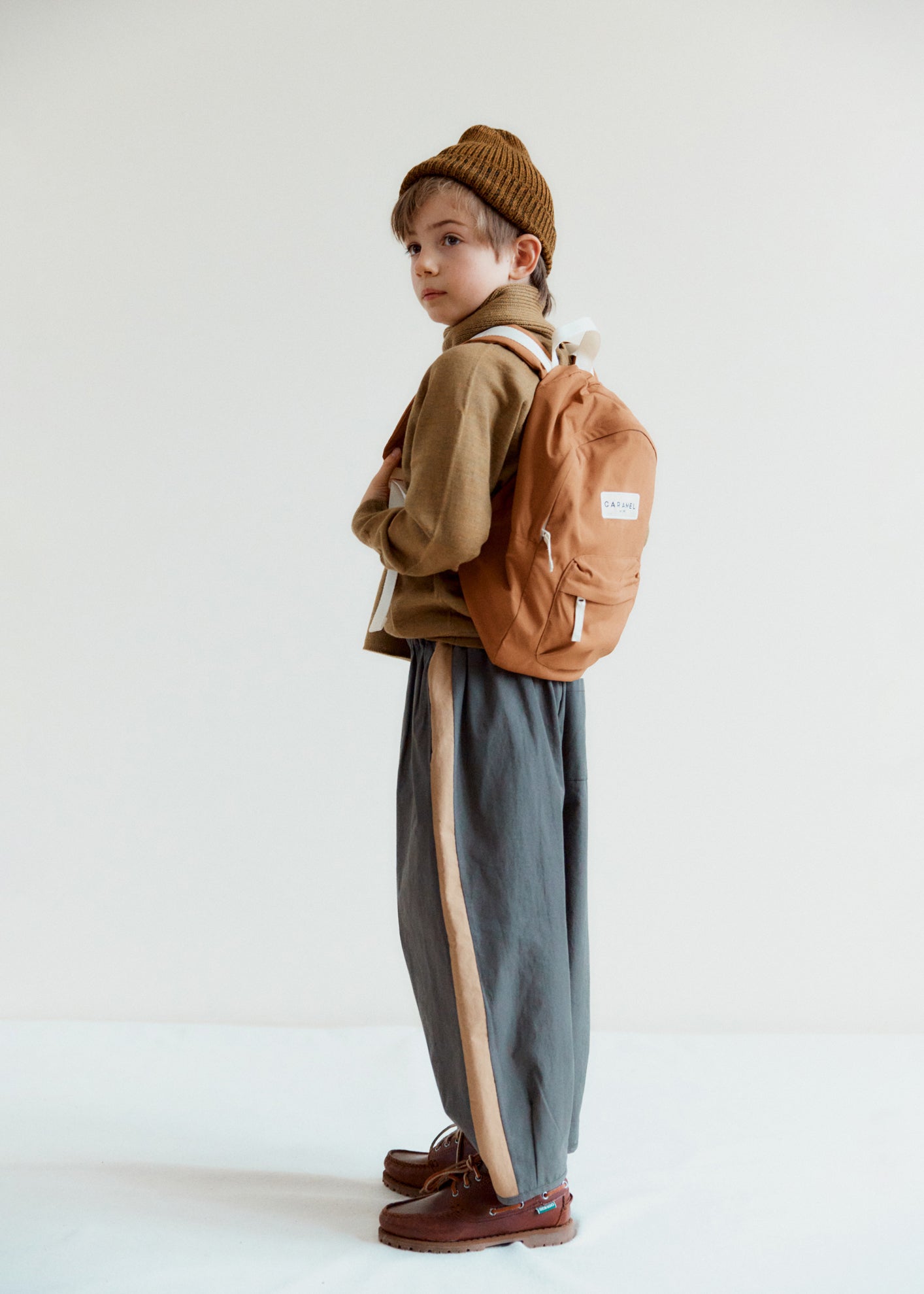 BOBBY CHILDREN'S COTTON TROUSERS - CAMEL