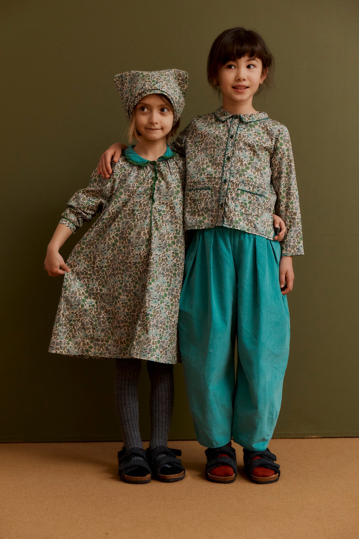 VERDITE GIRL'S COTTON DRESS - LIBERTY POPPY & DAISY
