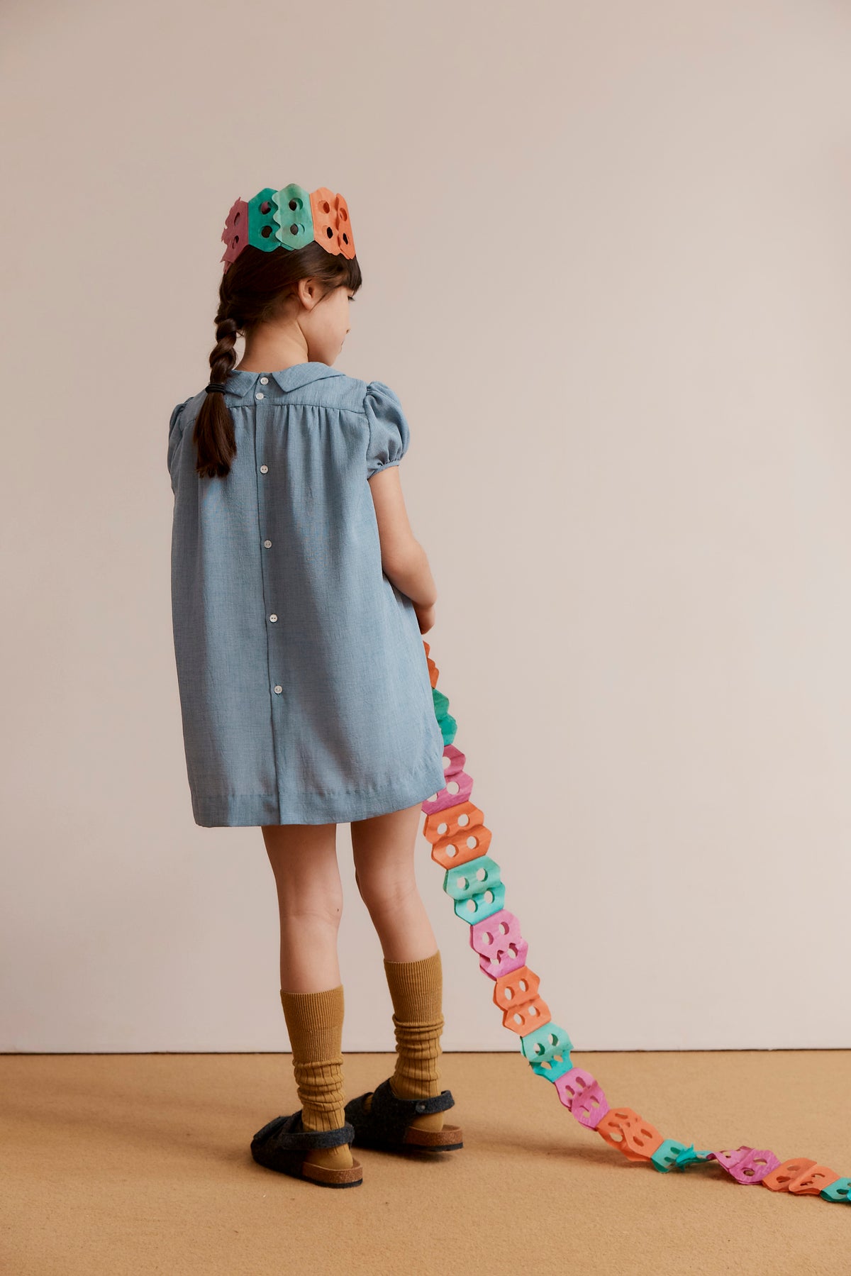 MARS GIRL'S DRESS - CORNFLOWER