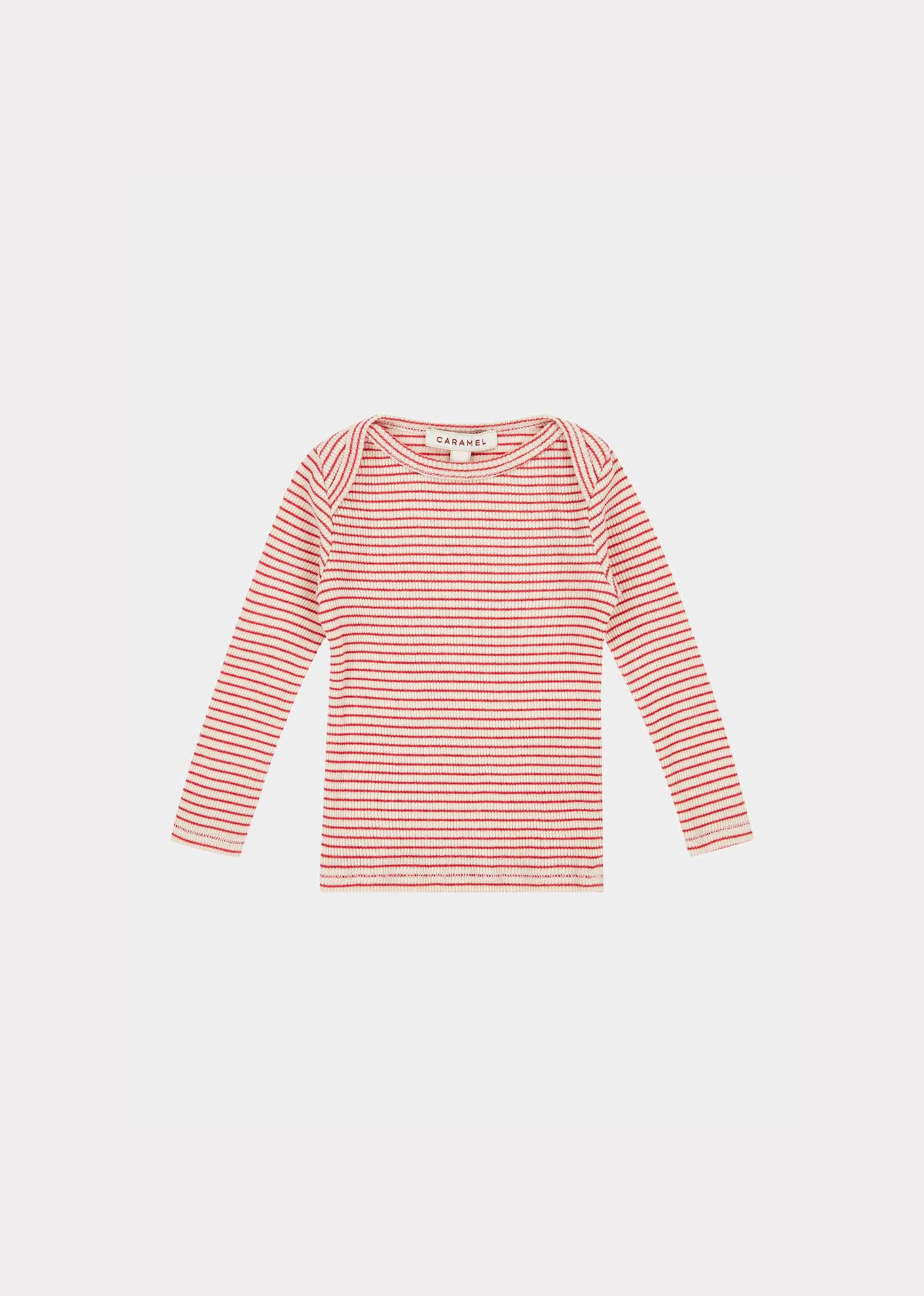 KISHON BABY COTTON T-SHIRT - REDCURRANT / CREAM