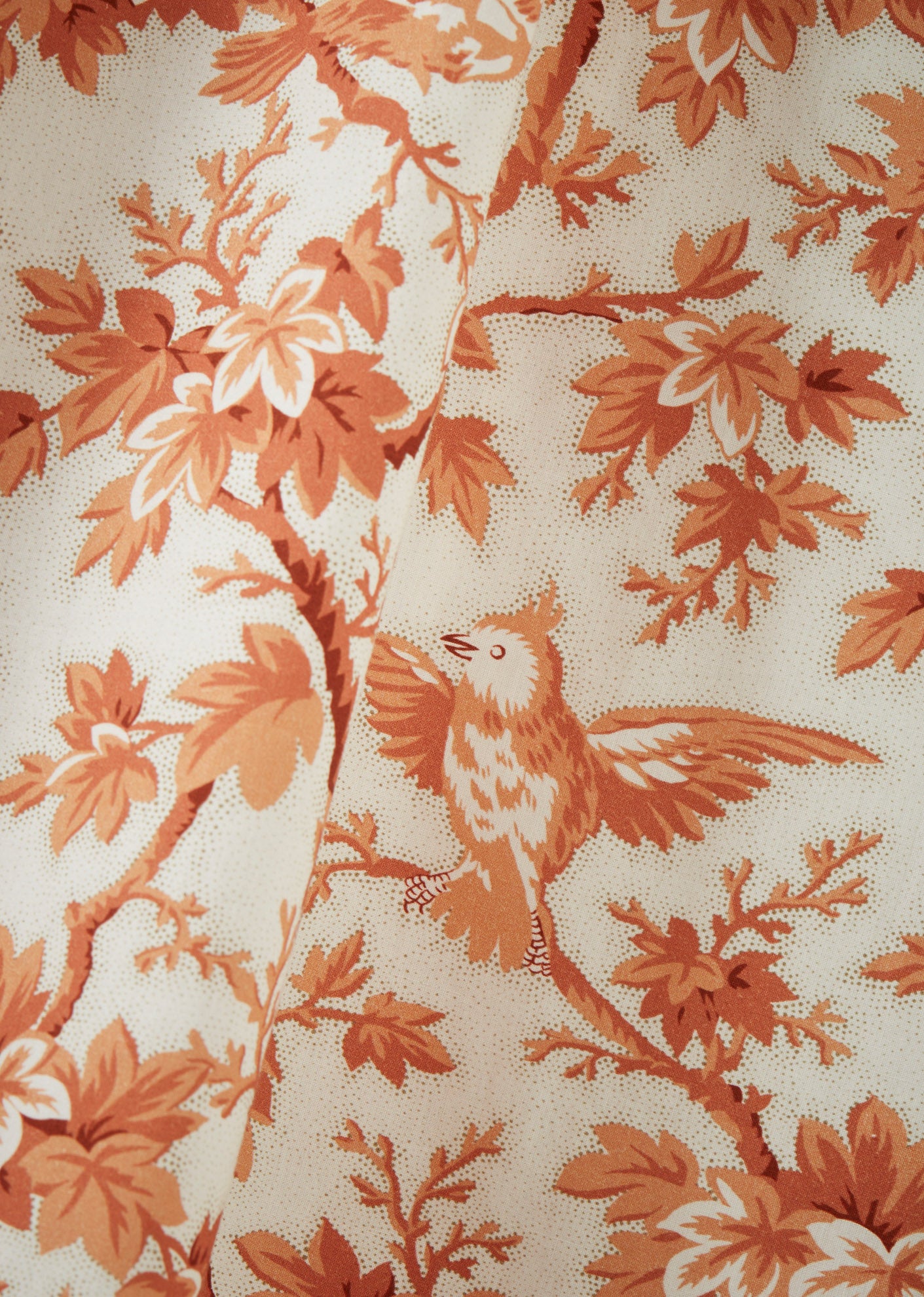WOMEN'S NIGHT ROBE - ORANGE TREE TOP PRINT