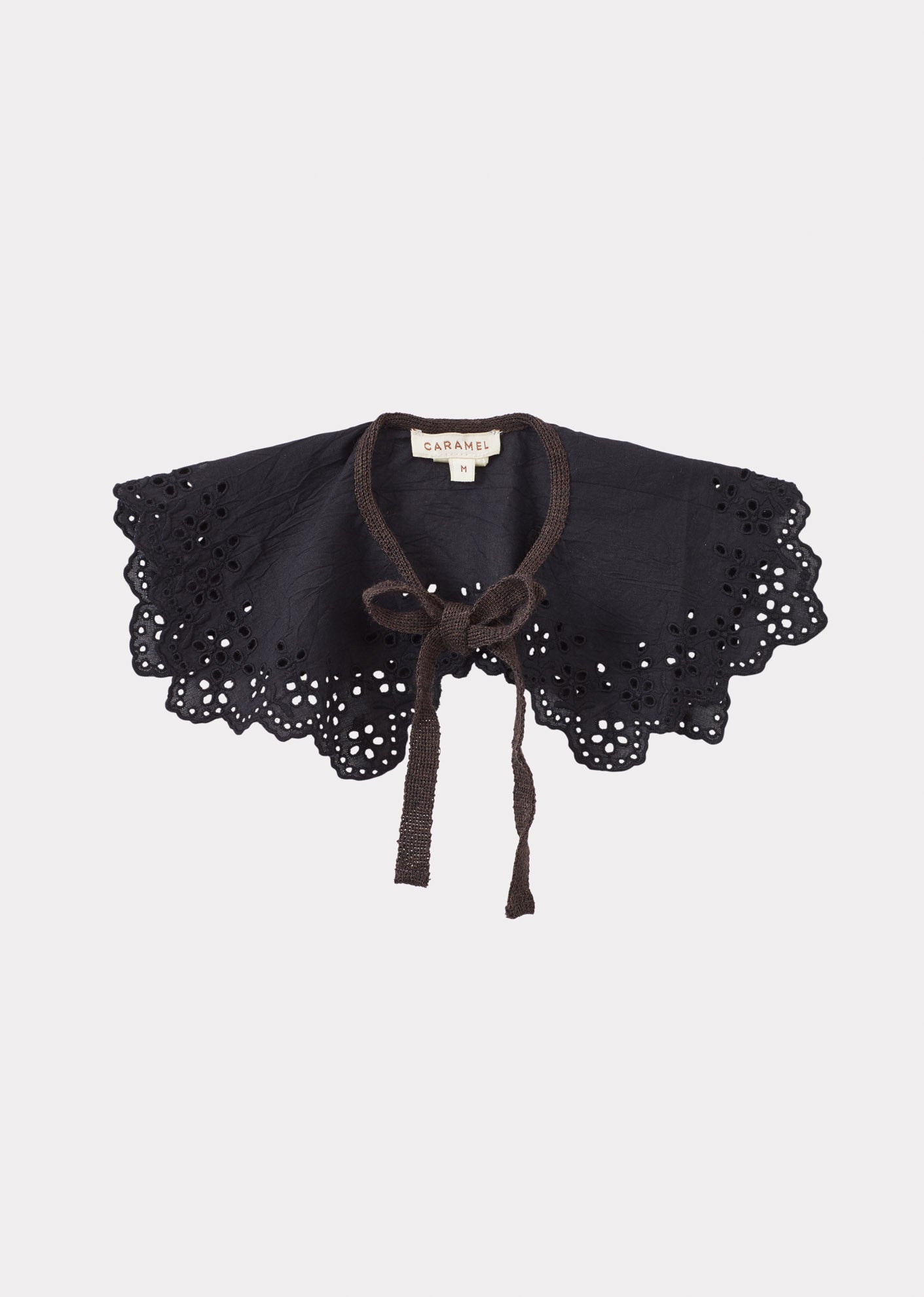 EMBROIDERED KIDS COLLAR - BLACK BRODERIE ANGLAISE
