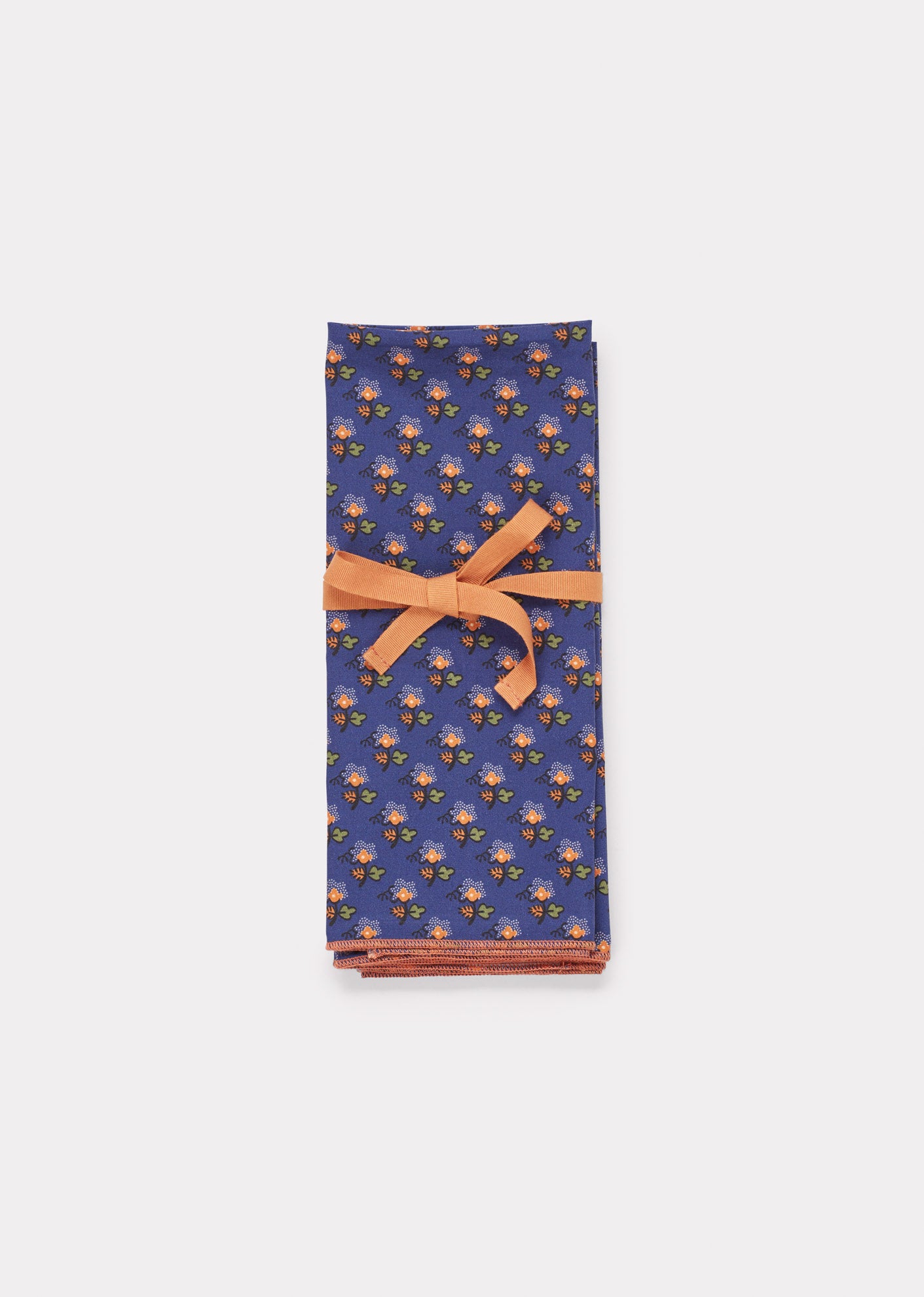 WOVEN NAPKIN SET (X4) 45*45CM - NAVY POSY PRINT 1