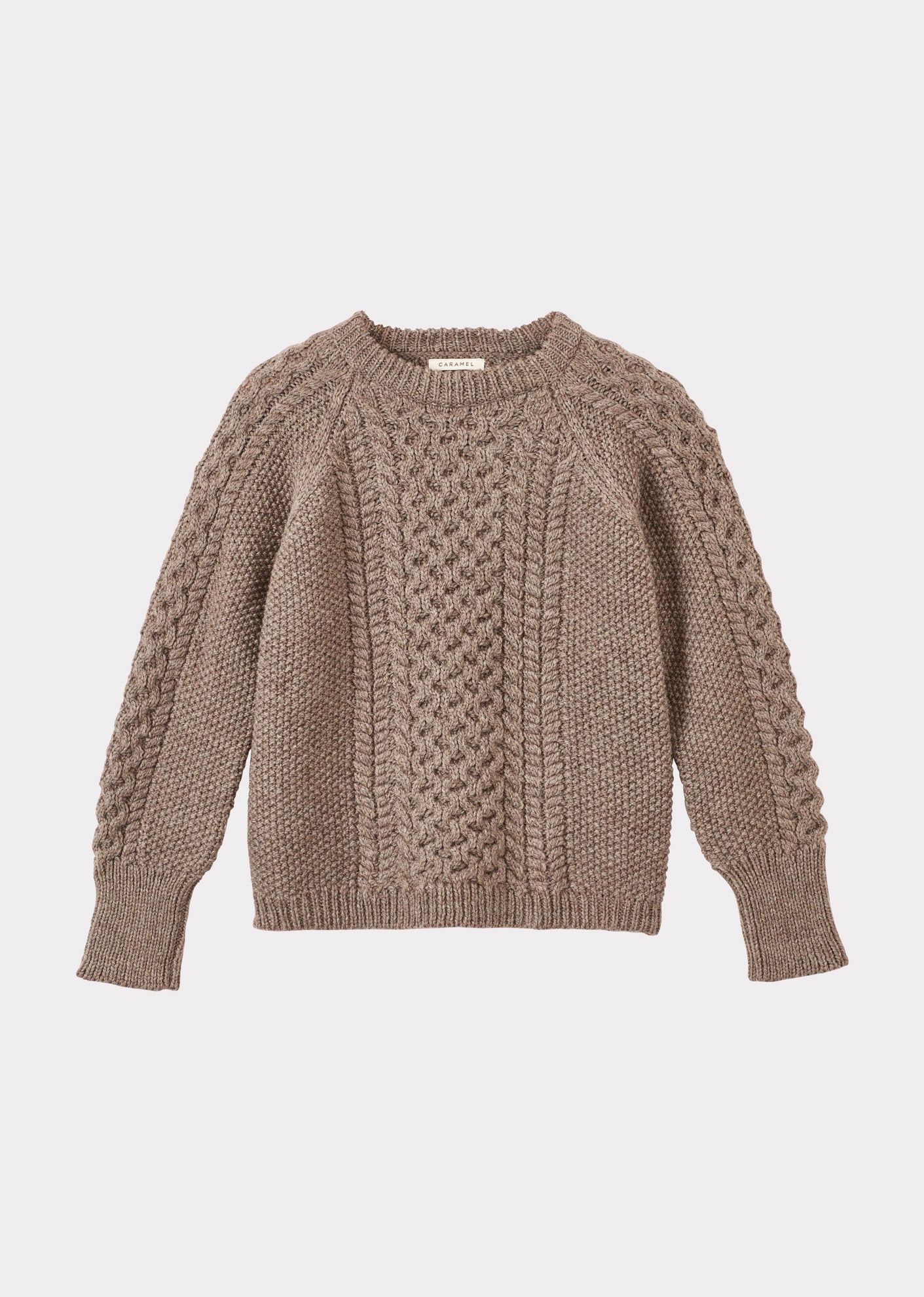 ARAN WOMENS JUMPER - CHARCOAL 1