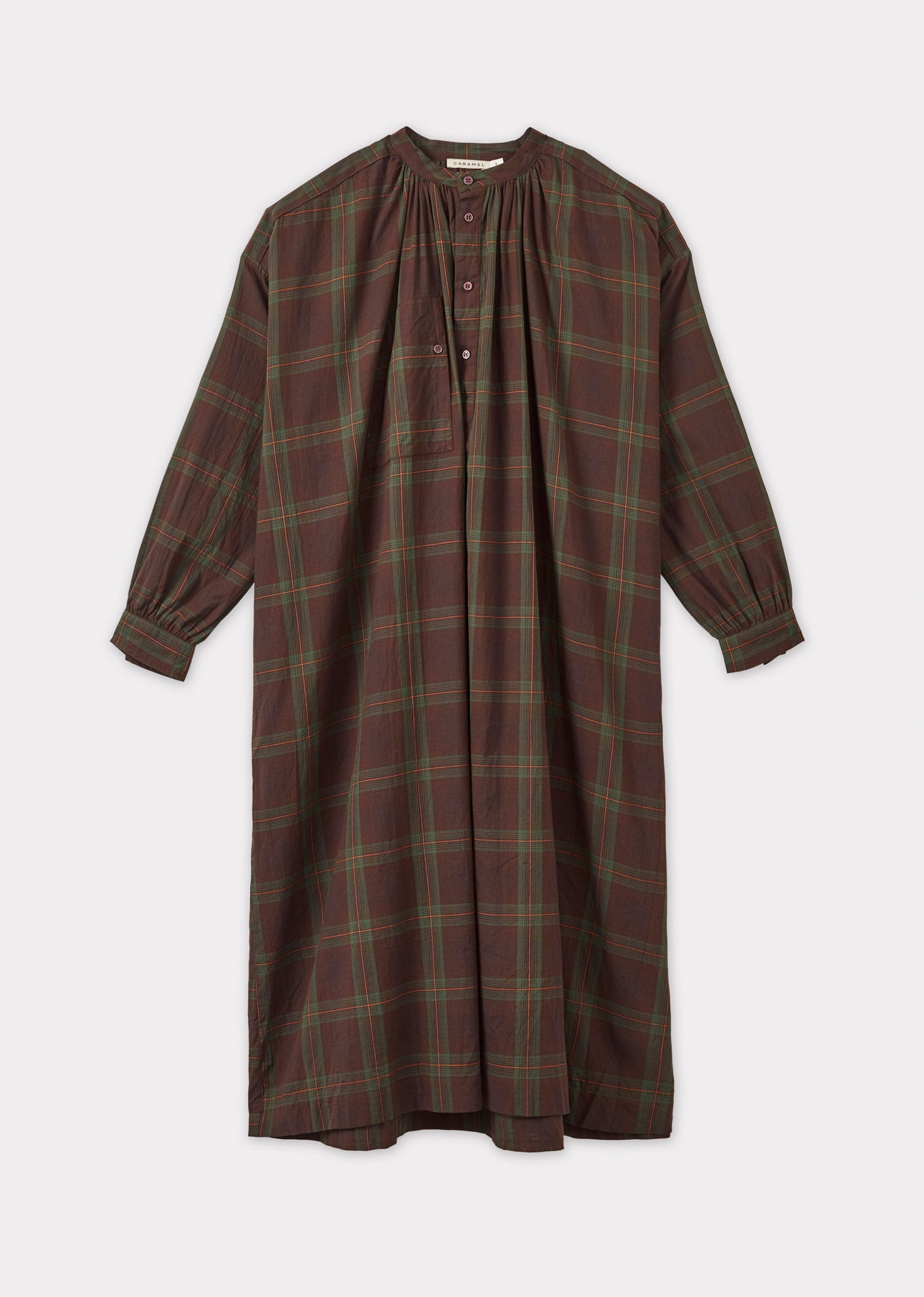 YEW WOMEN'S DRESS - BROWN/GREEN/TARTAN