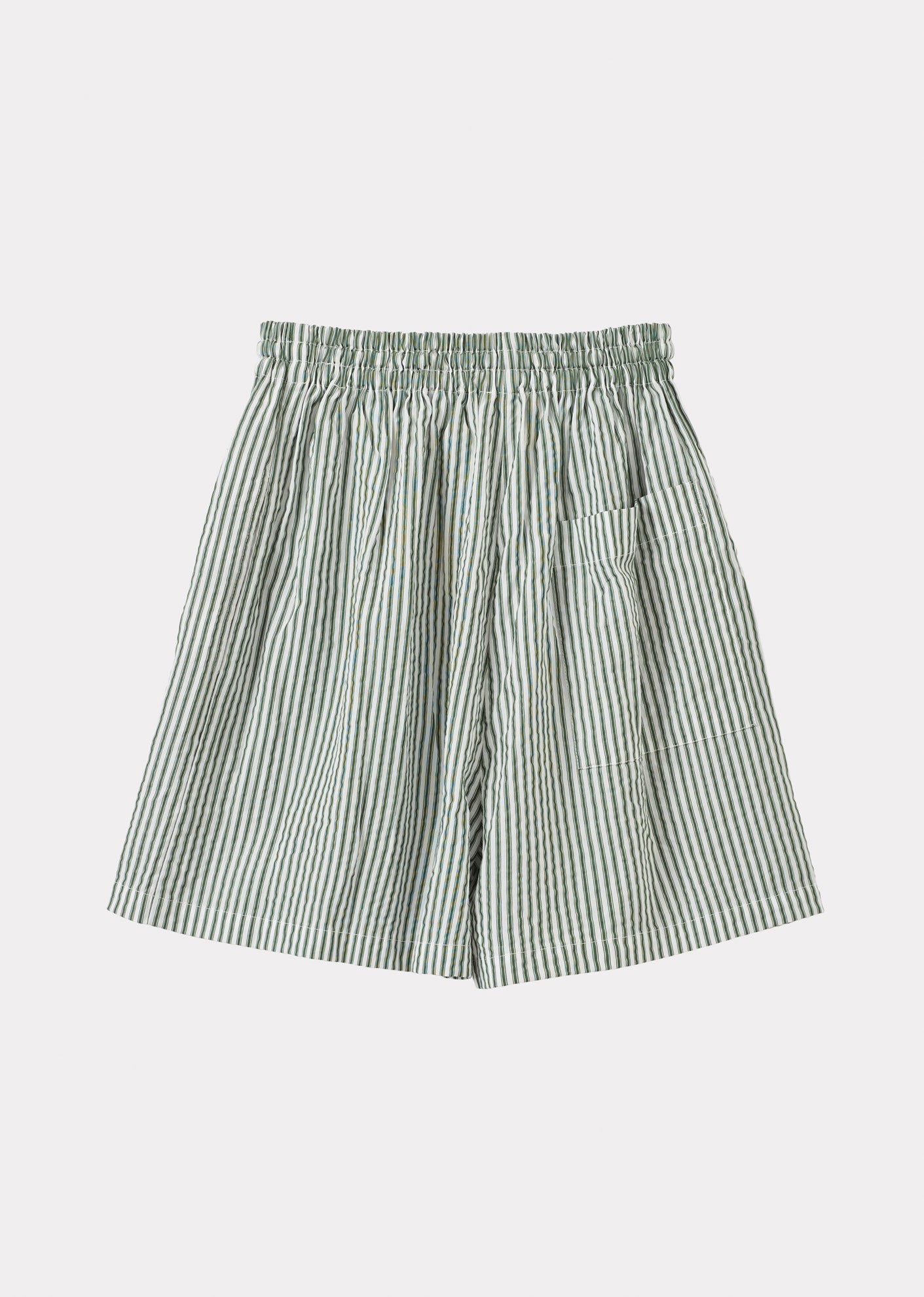 WOMAN STRIPE SHORTS - GREEN STRIPE