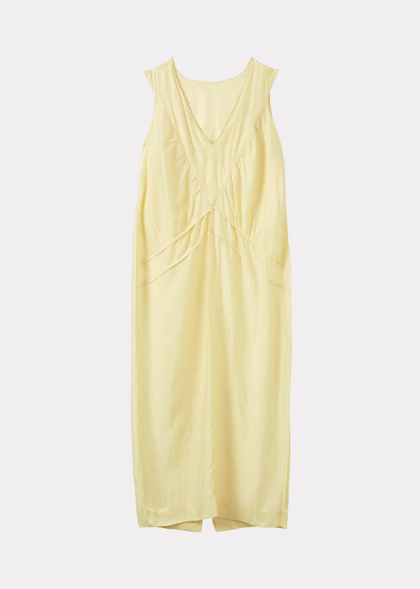 WOMEN'S PANELLED SILK DRESS - VANILLA