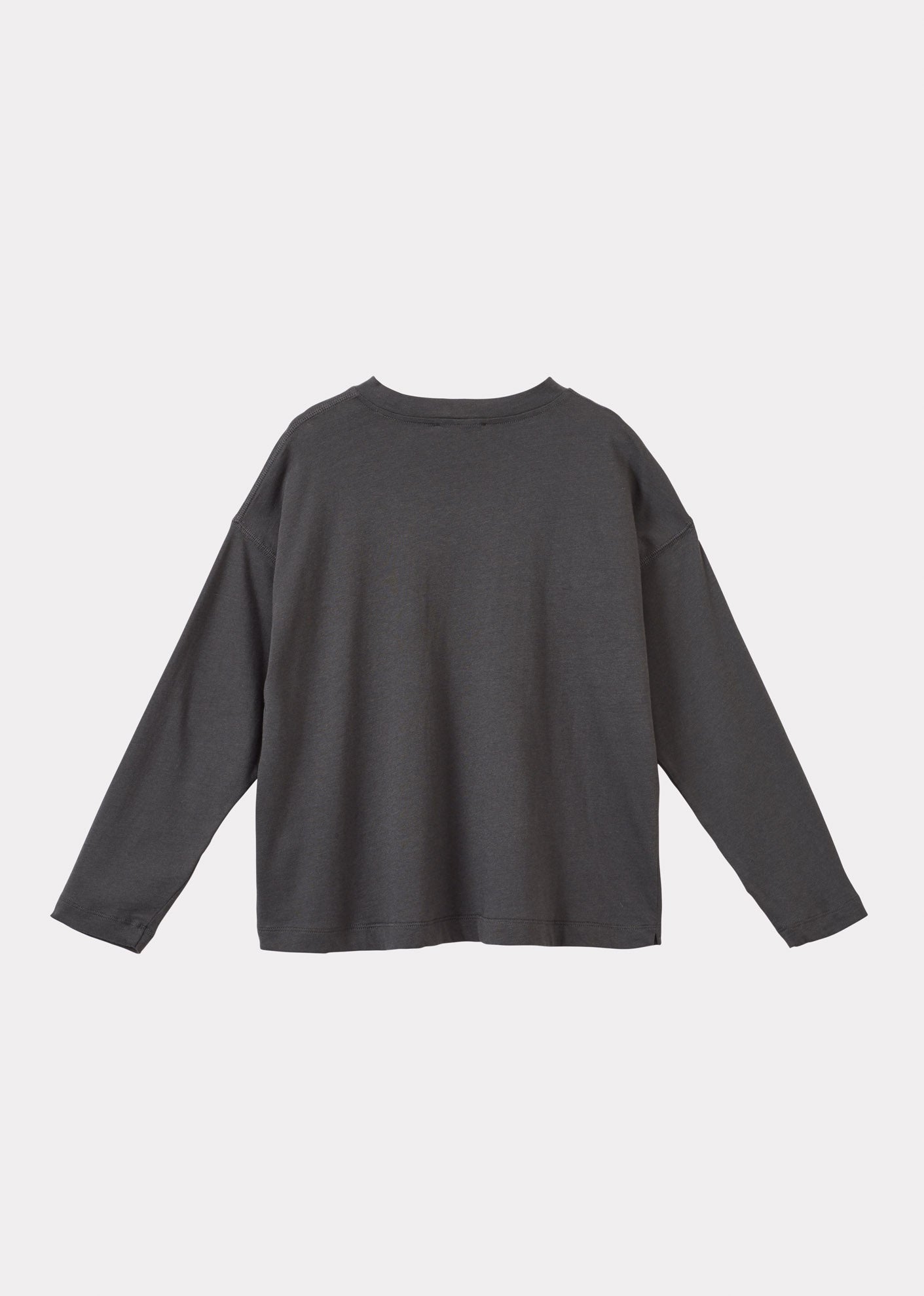 BUDE OVERSIZE LONG SLEEVE T-SHIRT - CHARCOAL