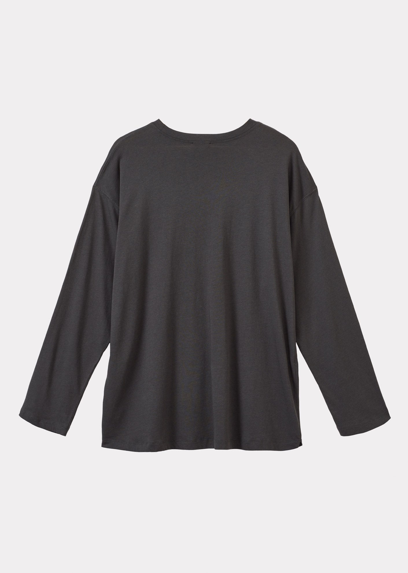 WOMAN OVERSIZE LONG SLEEVE T-SHIRT - CHARCOAL