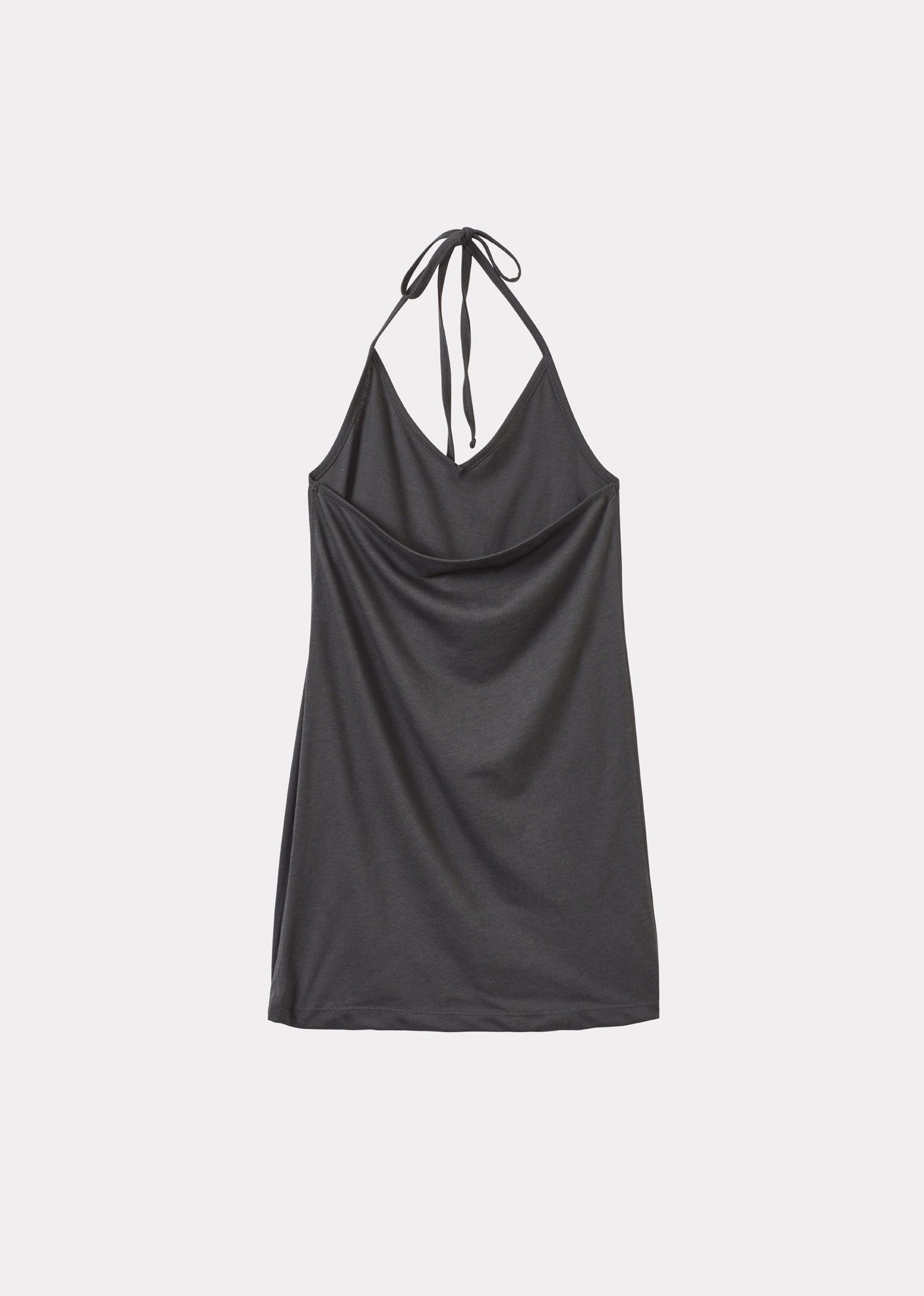 HALTERNECK TOP - CHARCOAL