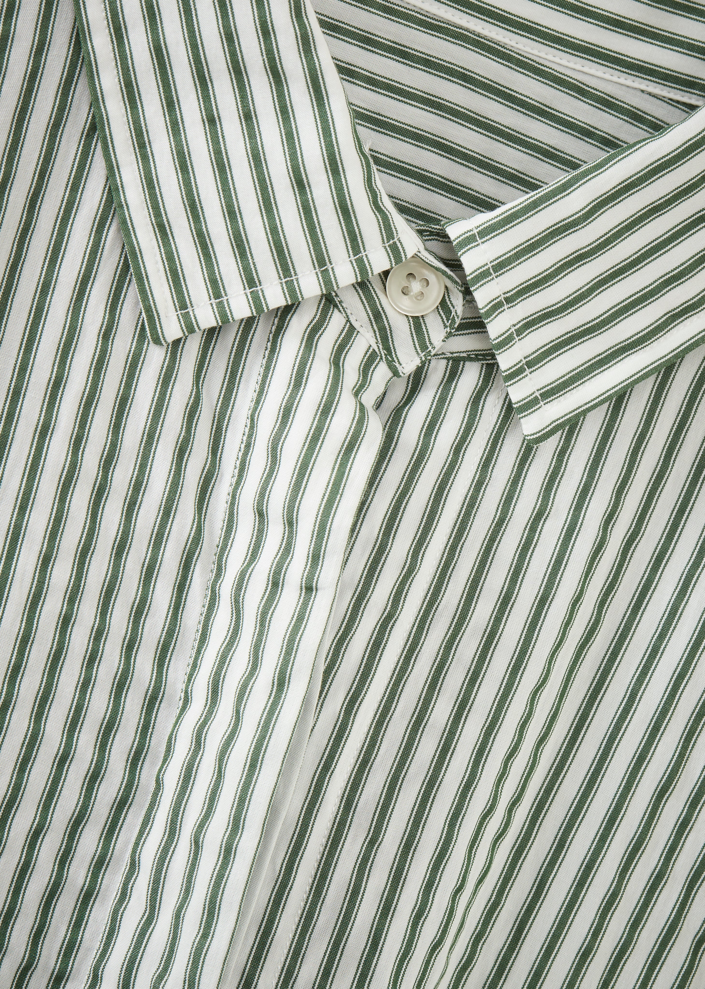 WOMAN A-LINE SHIRT - GREEN STRIPE