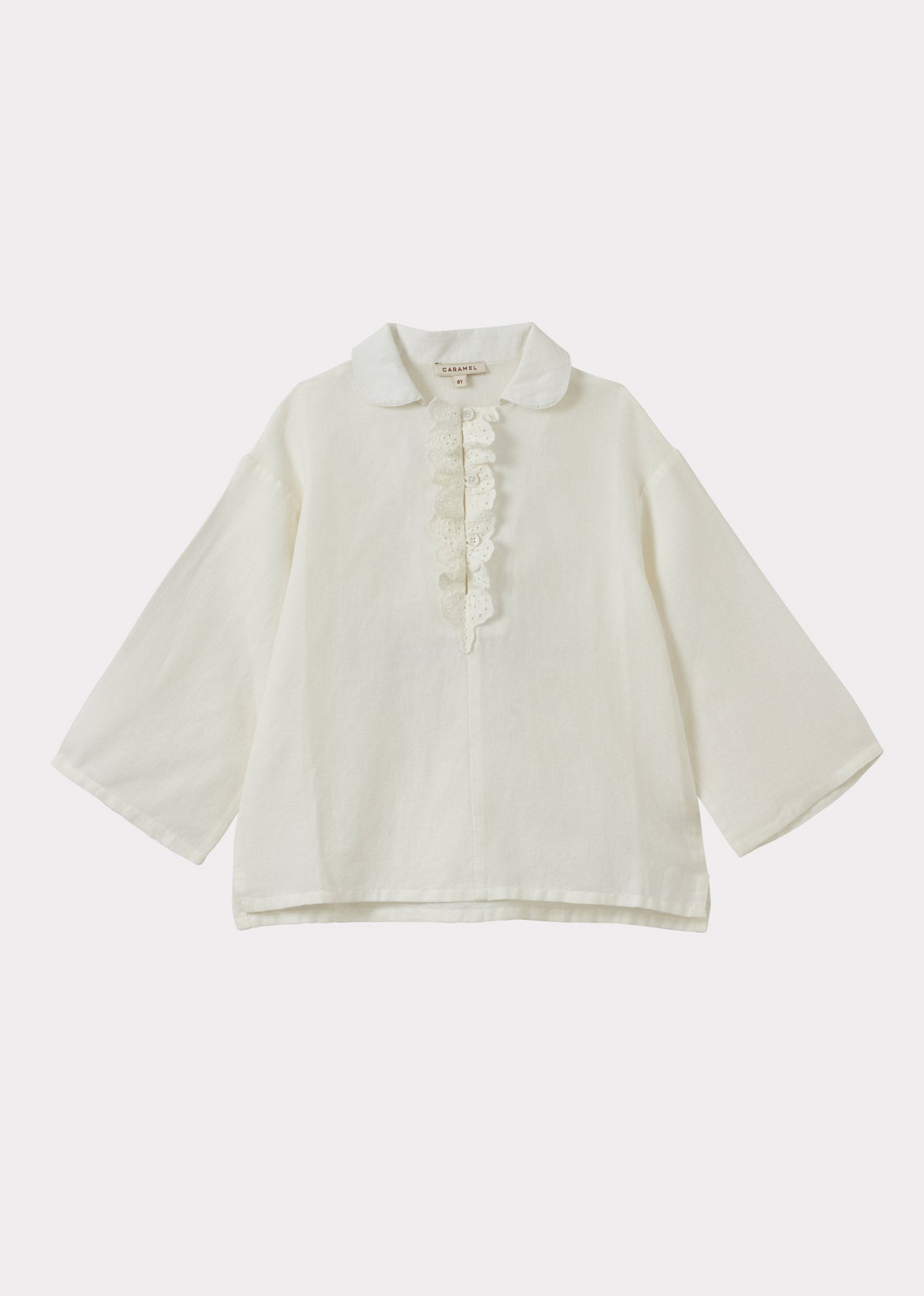 SPEARMINT CHILDREN'S COTTON SHIRT - WHITE