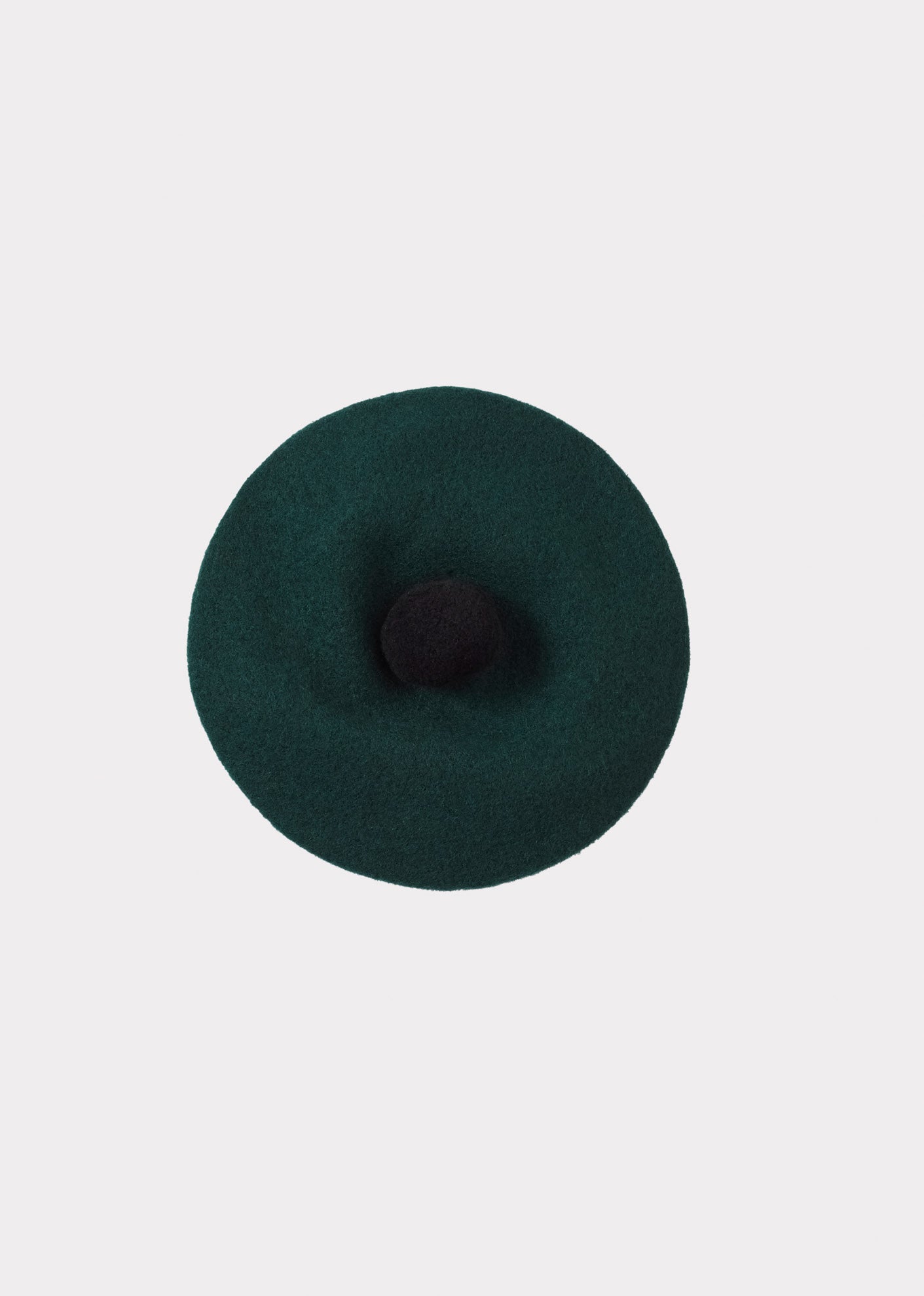 ABERFELDY CHILDREN'S WOOL BERET - GREEN BLACK