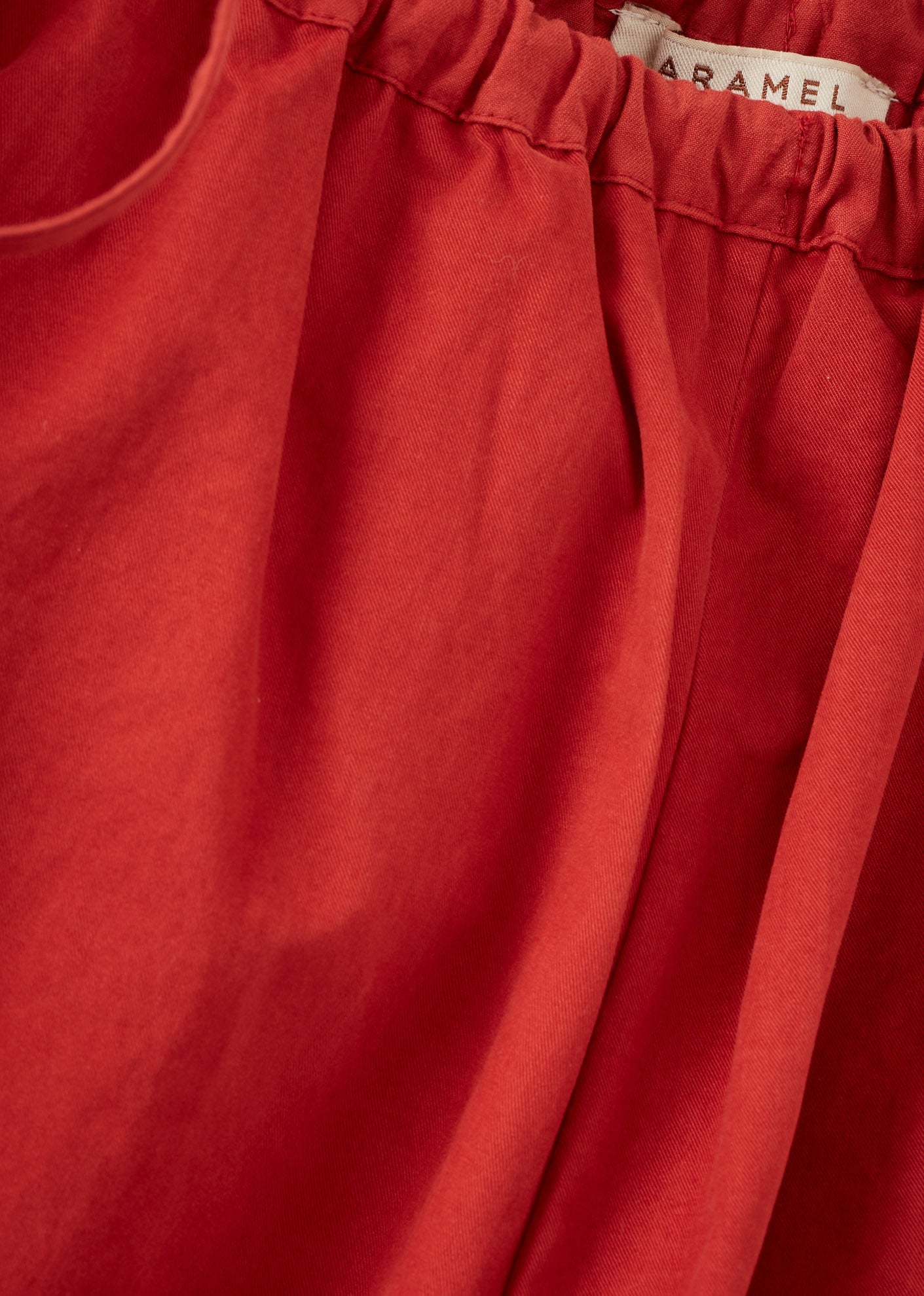 WOMEN'S TIE-DETAIL TROUSERS - RUST