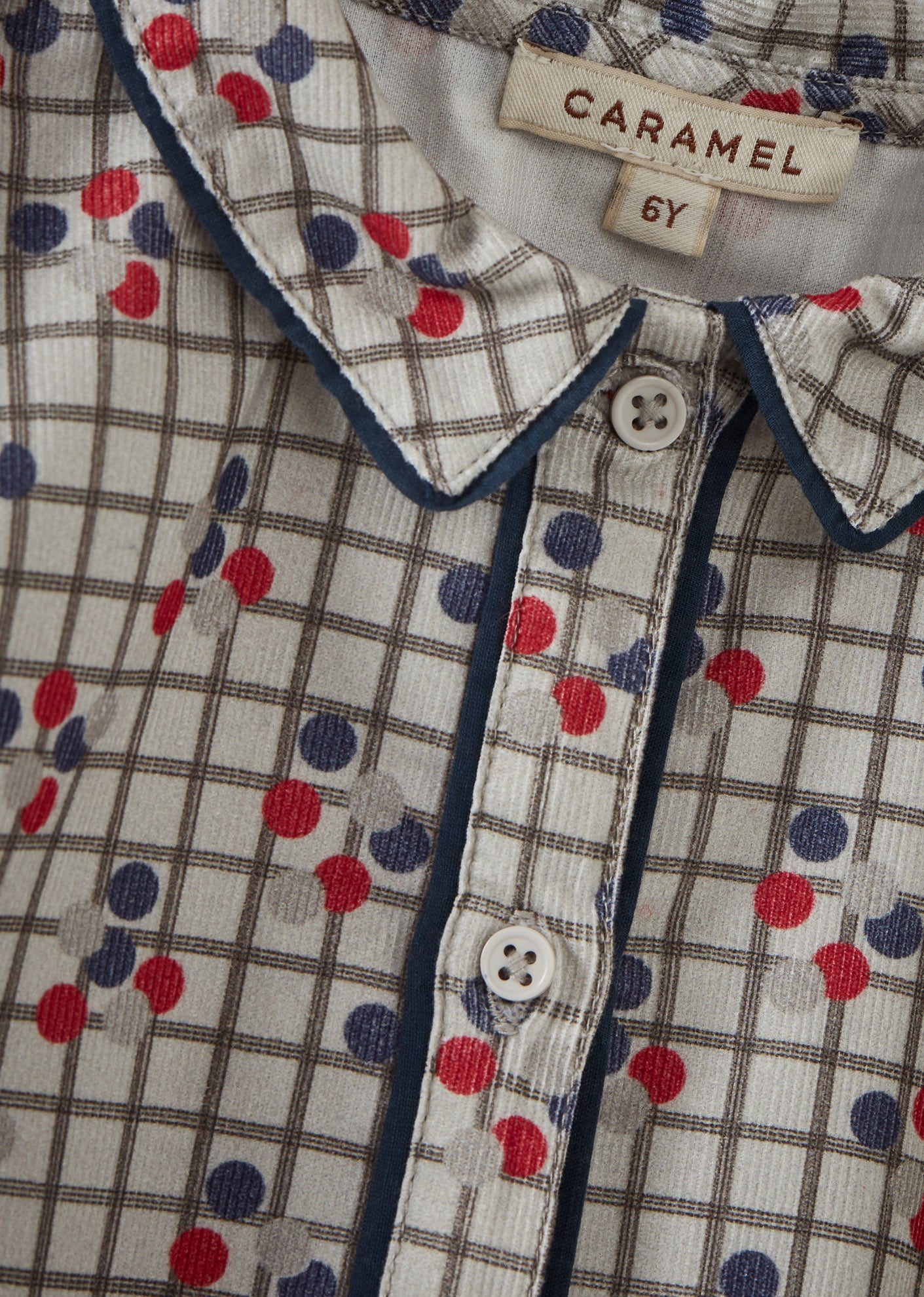 DRAGONFLY CHILDREN'S COTTON SHIRT - DOTTY CHECK