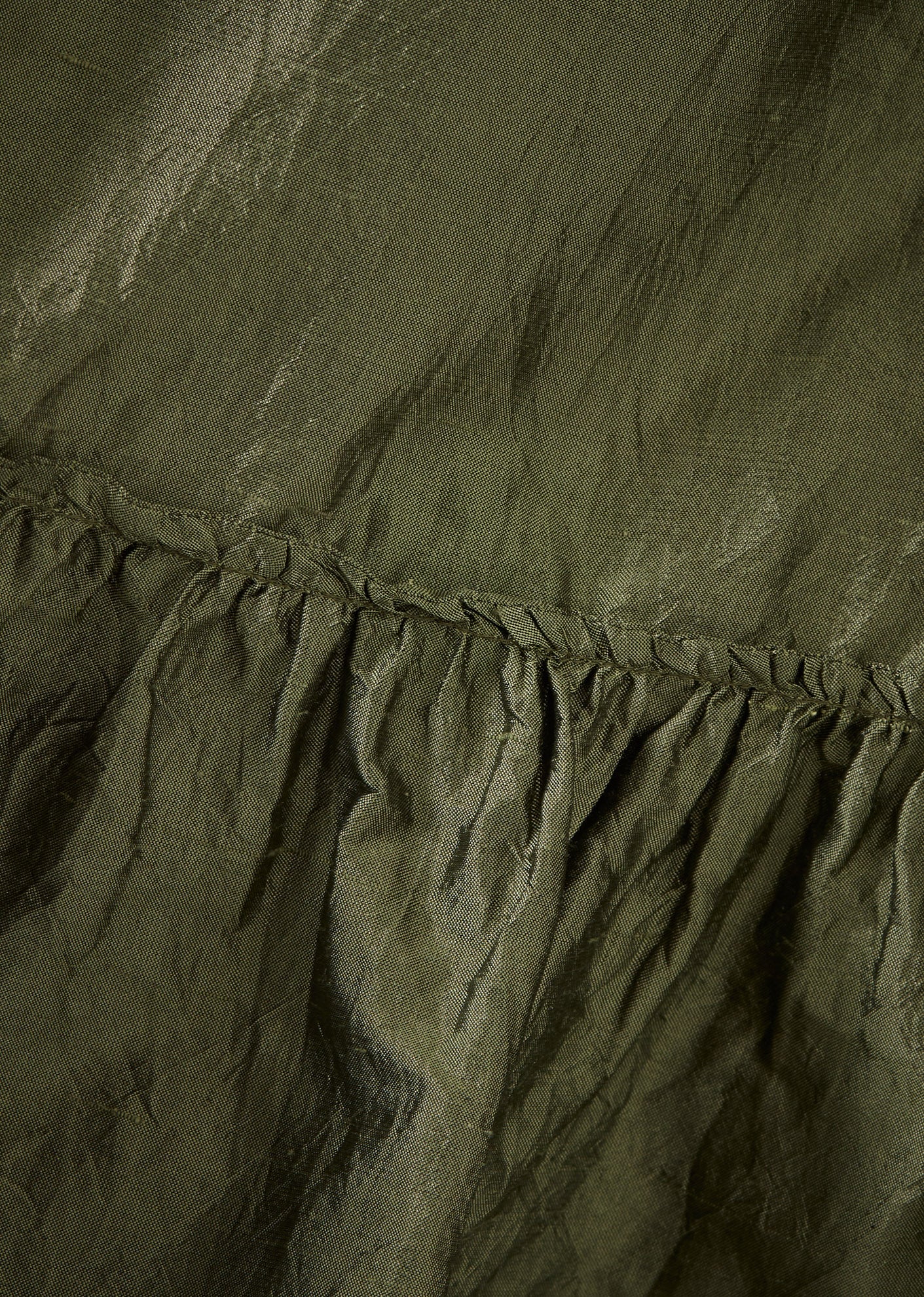 JANINE GIRL'S SILK SKIRT - EMERALD