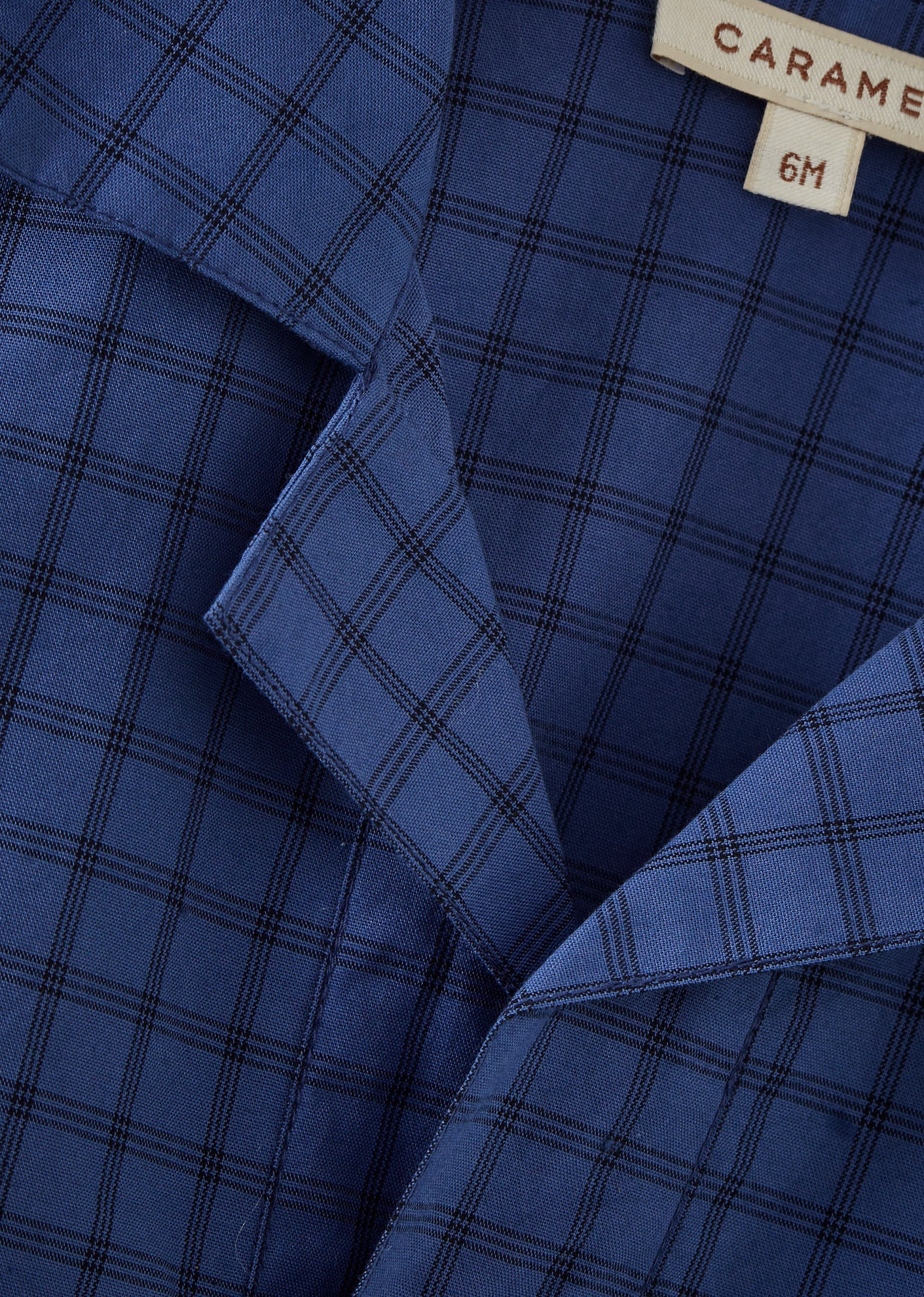 BERGAMOT CHILDREN'S COTTON SHIRT - DENIM BLUE CHECK