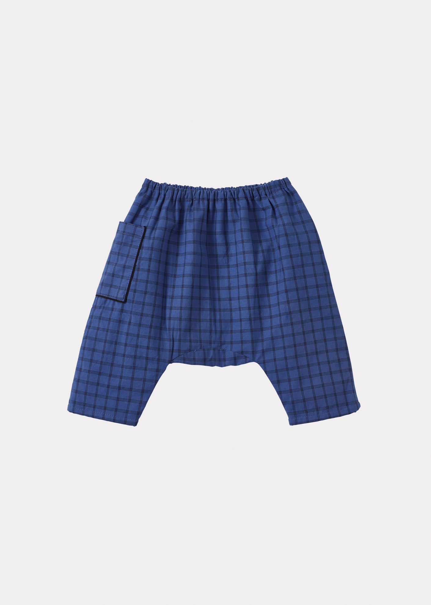 CLEMENT BABY COTTON TOP AND TROUSERS SET - DENIM BLUE CHECK