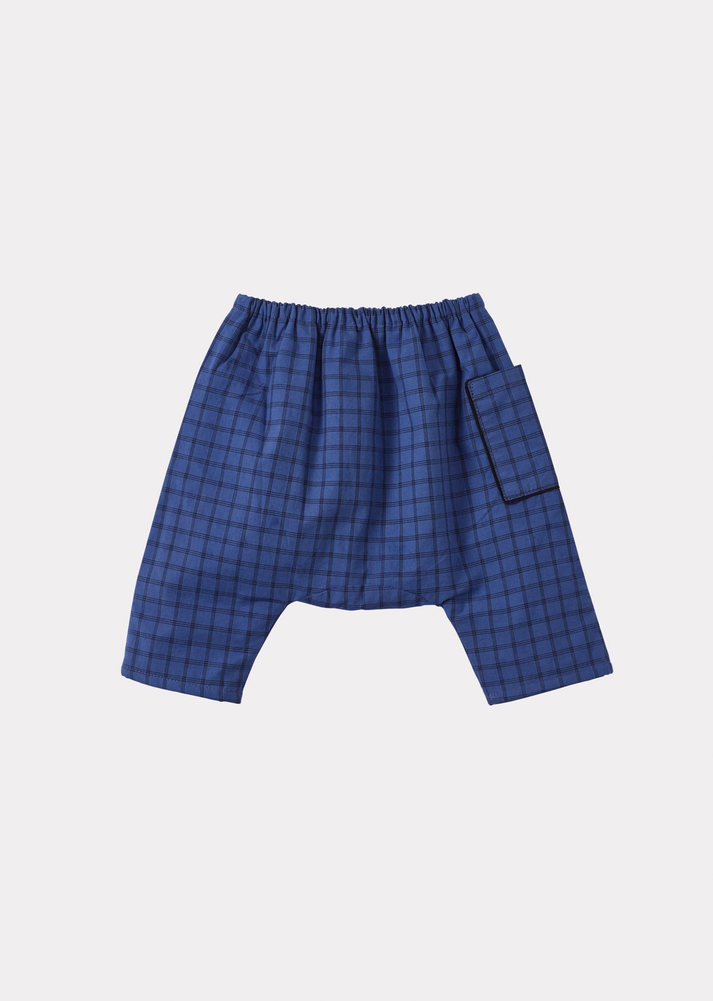 CLEMENT BABY COTTON TOP AND TROUSERS SET - DENIM BLUE CHECK