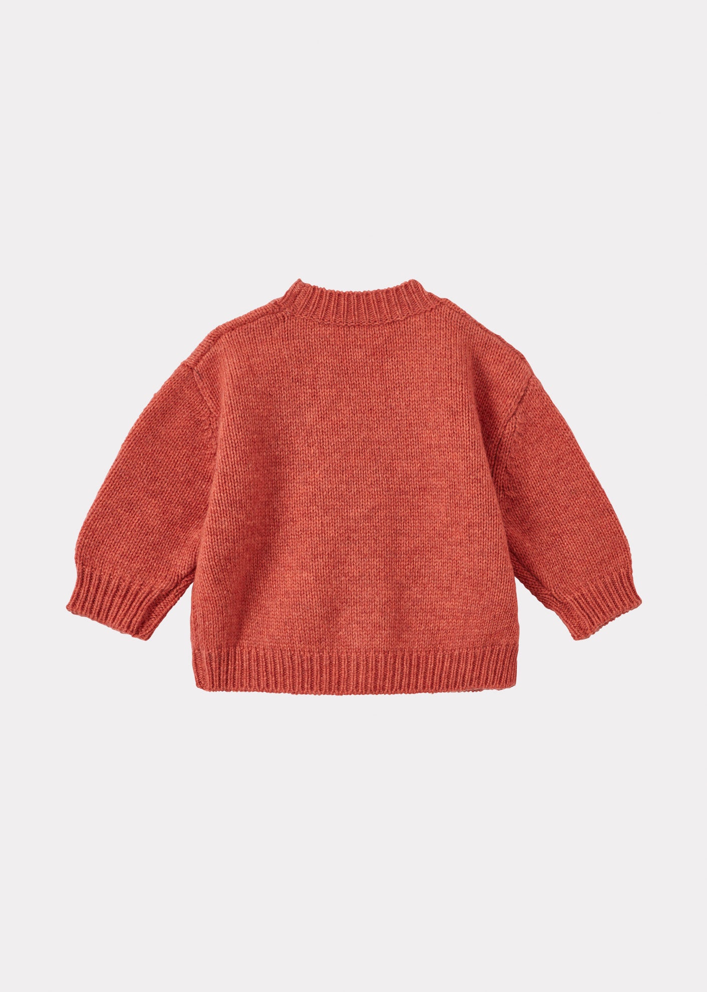 COPPER BABY WOOL MIX CARDIGAN - CORAL