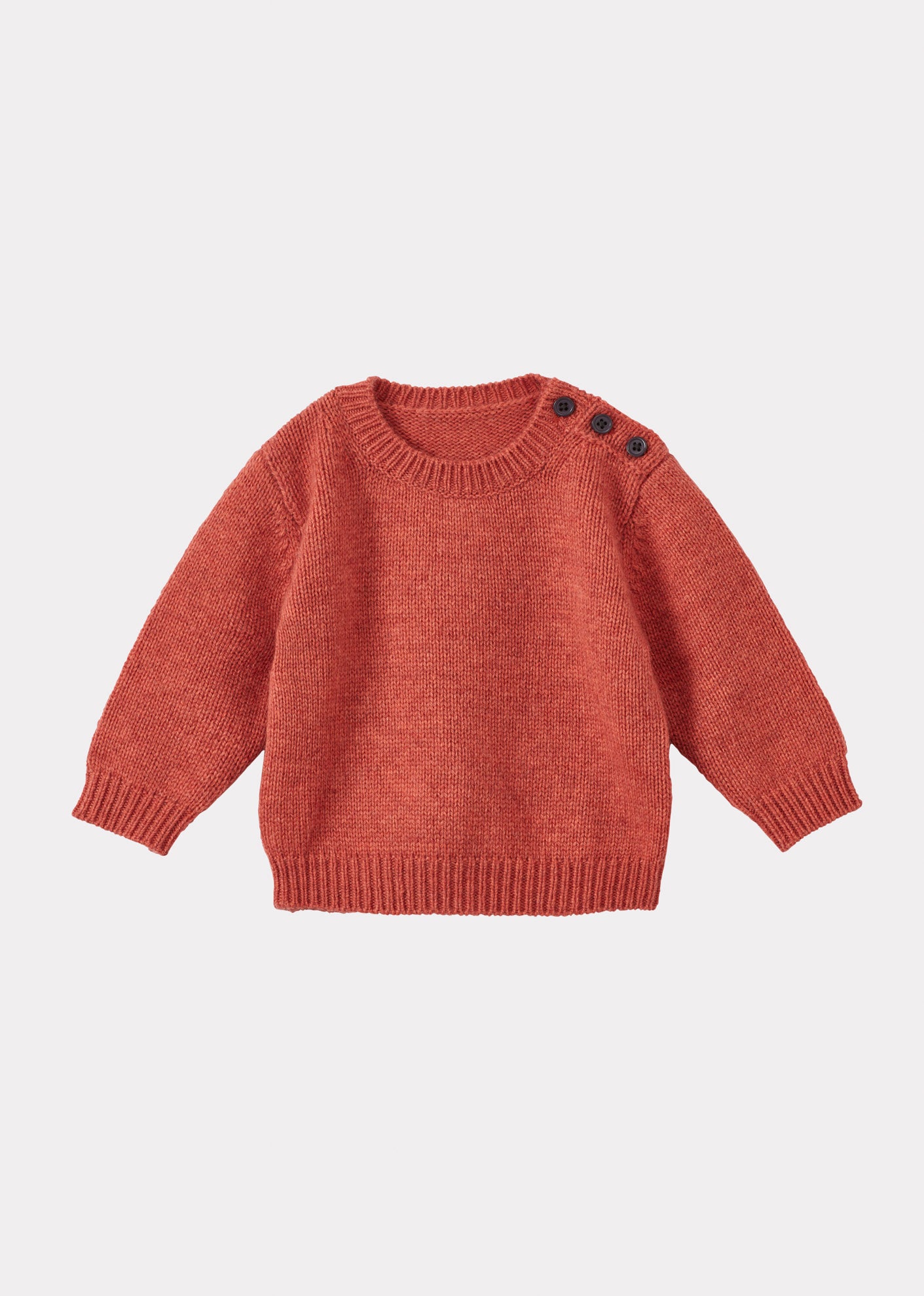 CHESTER BABY WOOL MIX JUMPER - CORAL