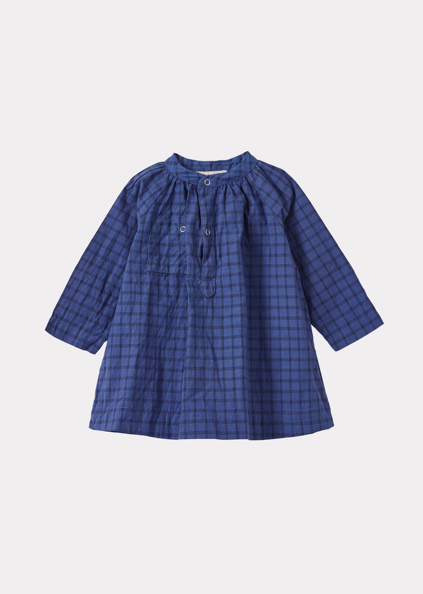 YEW BABY GIRL'S DRESS - DENIM BLUE CHECK