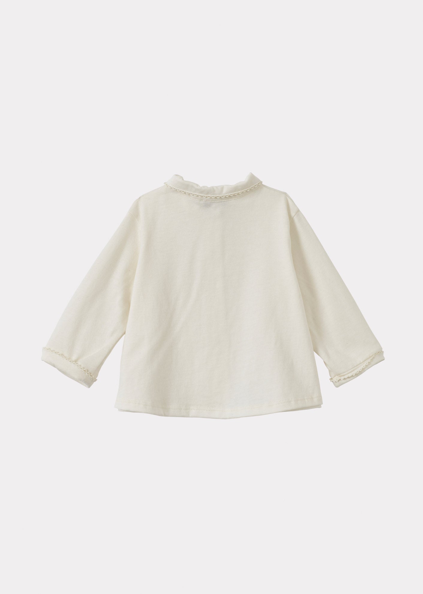 SASKIA BABY GIRL'S COTTON BLOUSE - ECRU