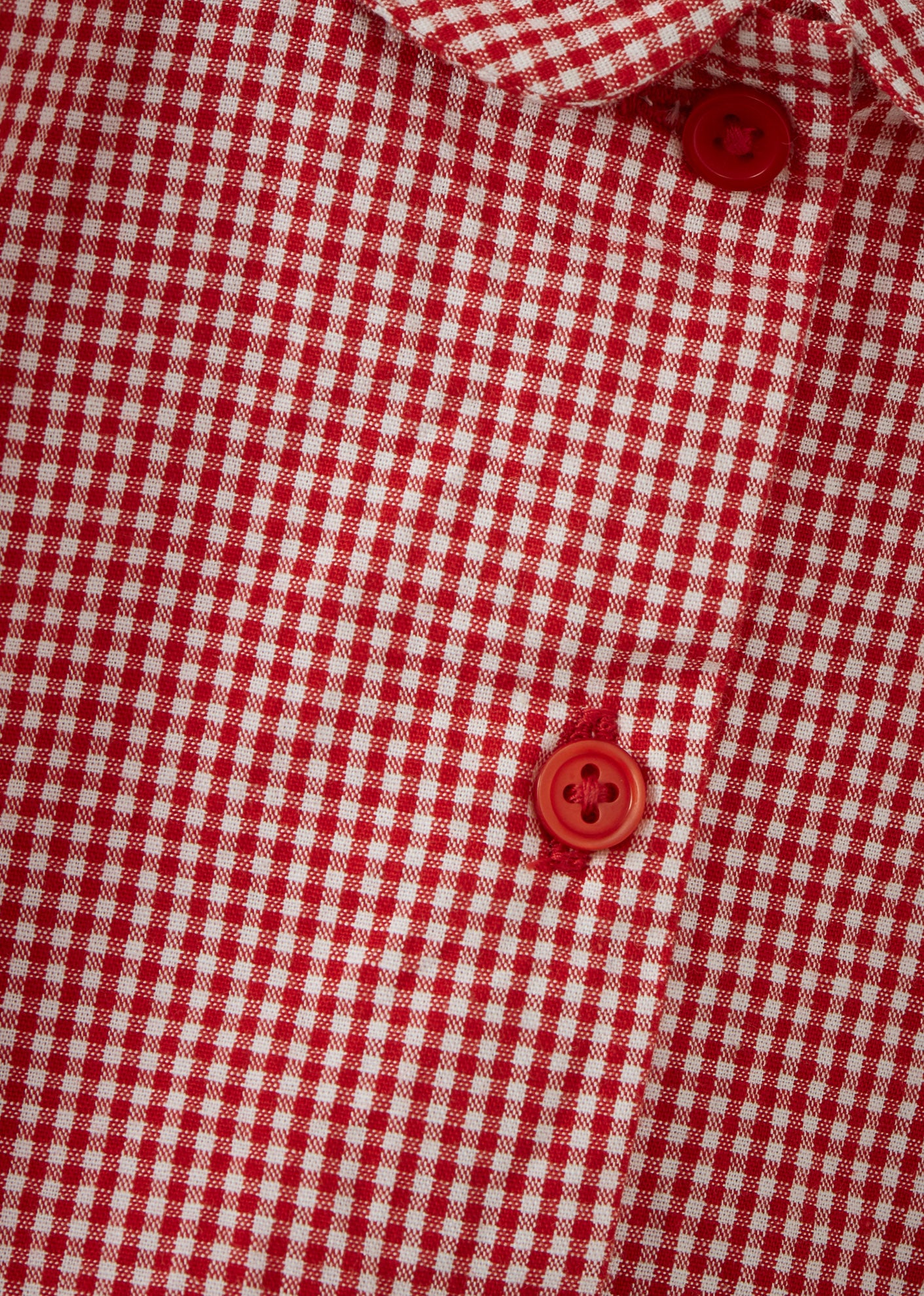 CARROT BABY COTTON TOP - RED MICRO-CHECK