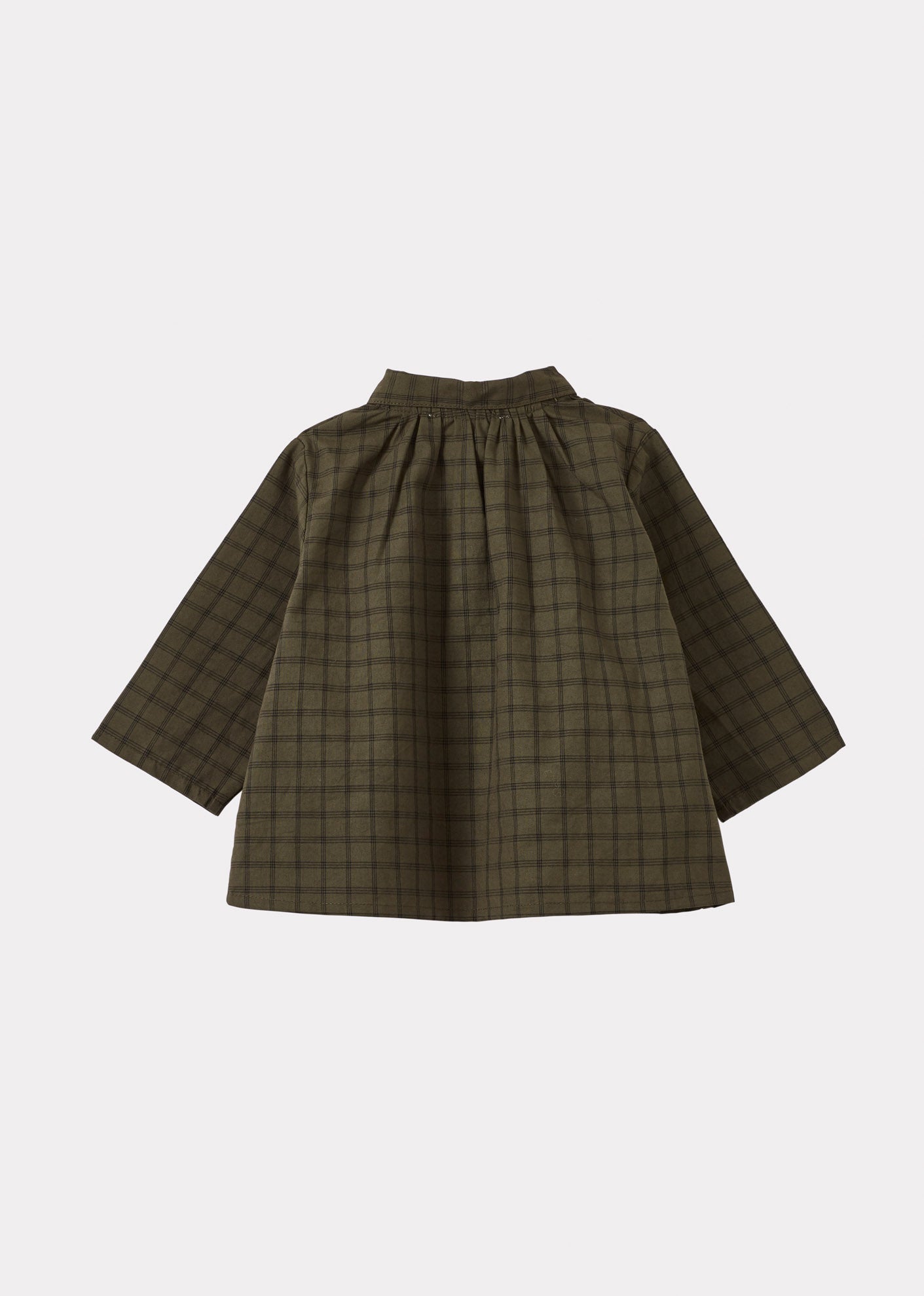 ALOE BABY SHIRT - KHAKI CHECK