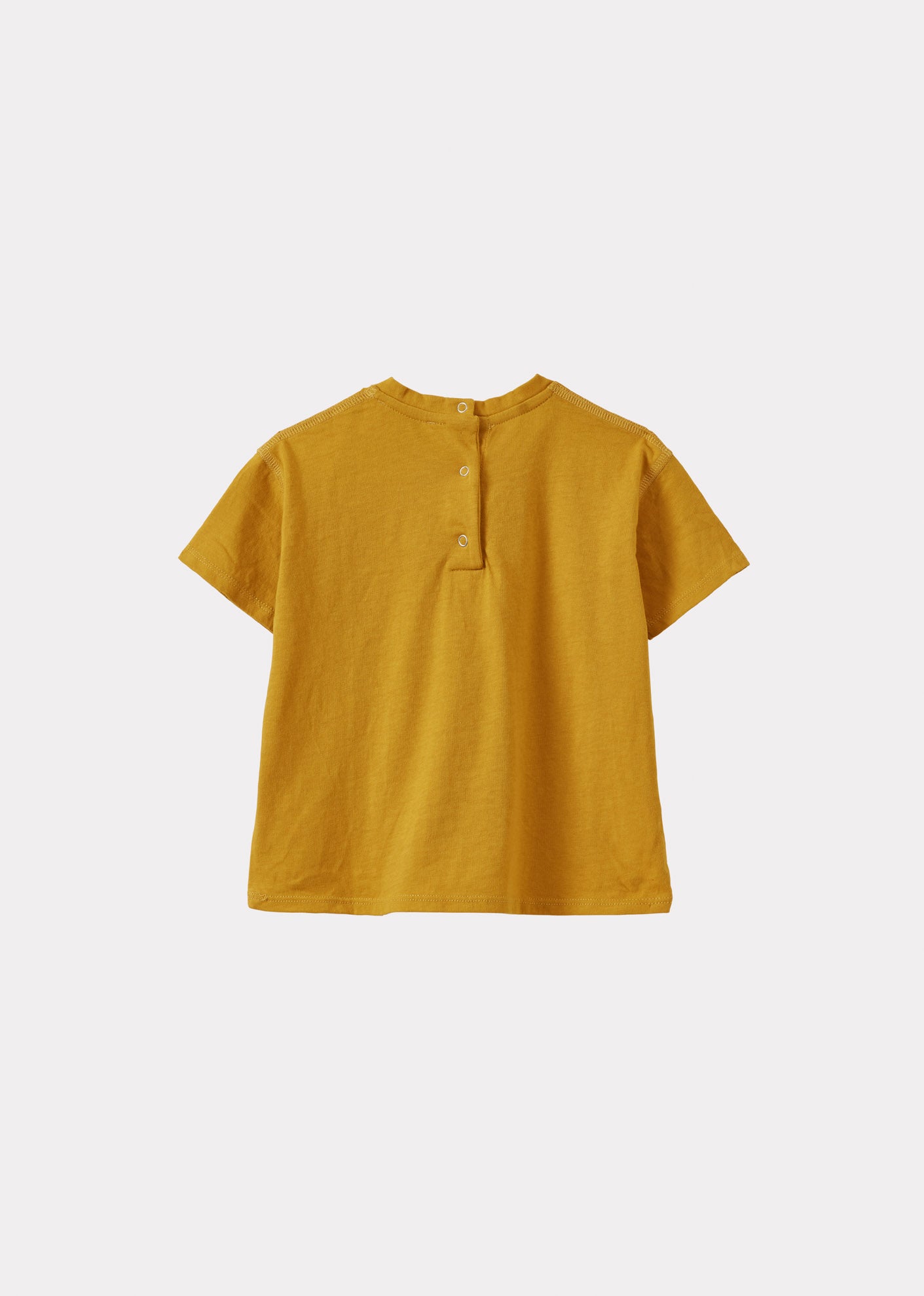 AHIPA BABY COTTON T-SHIRT - OCHRE