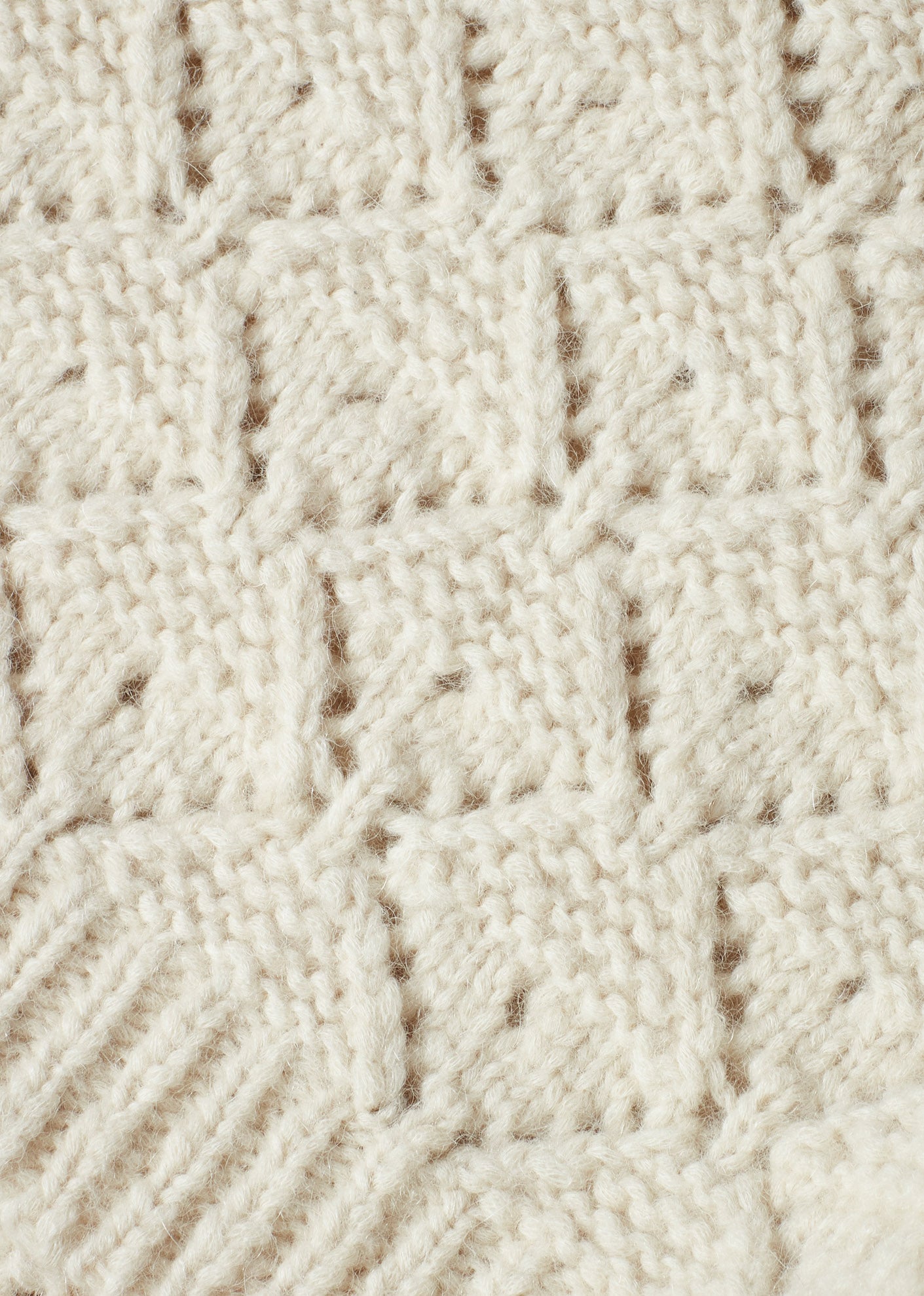 JUDITH ALPACA AND WOOL BABY BLANKET - ECRU