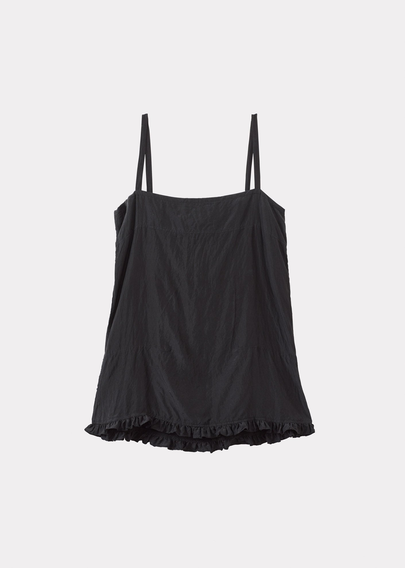 WOMEN'S SILK CAMI TOP - BLACK