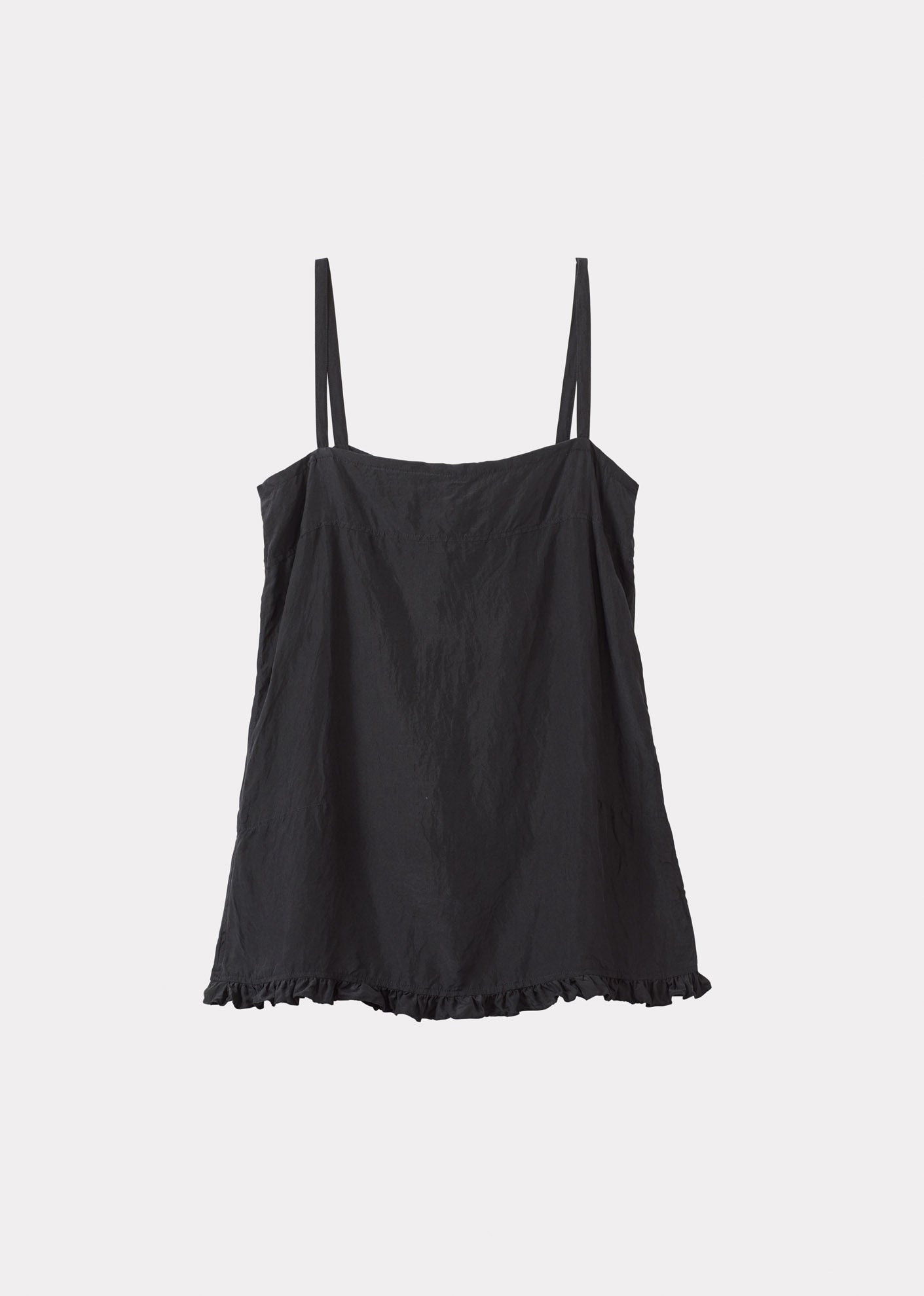 WOMEN'S SILK CAMI TOP - BLACK