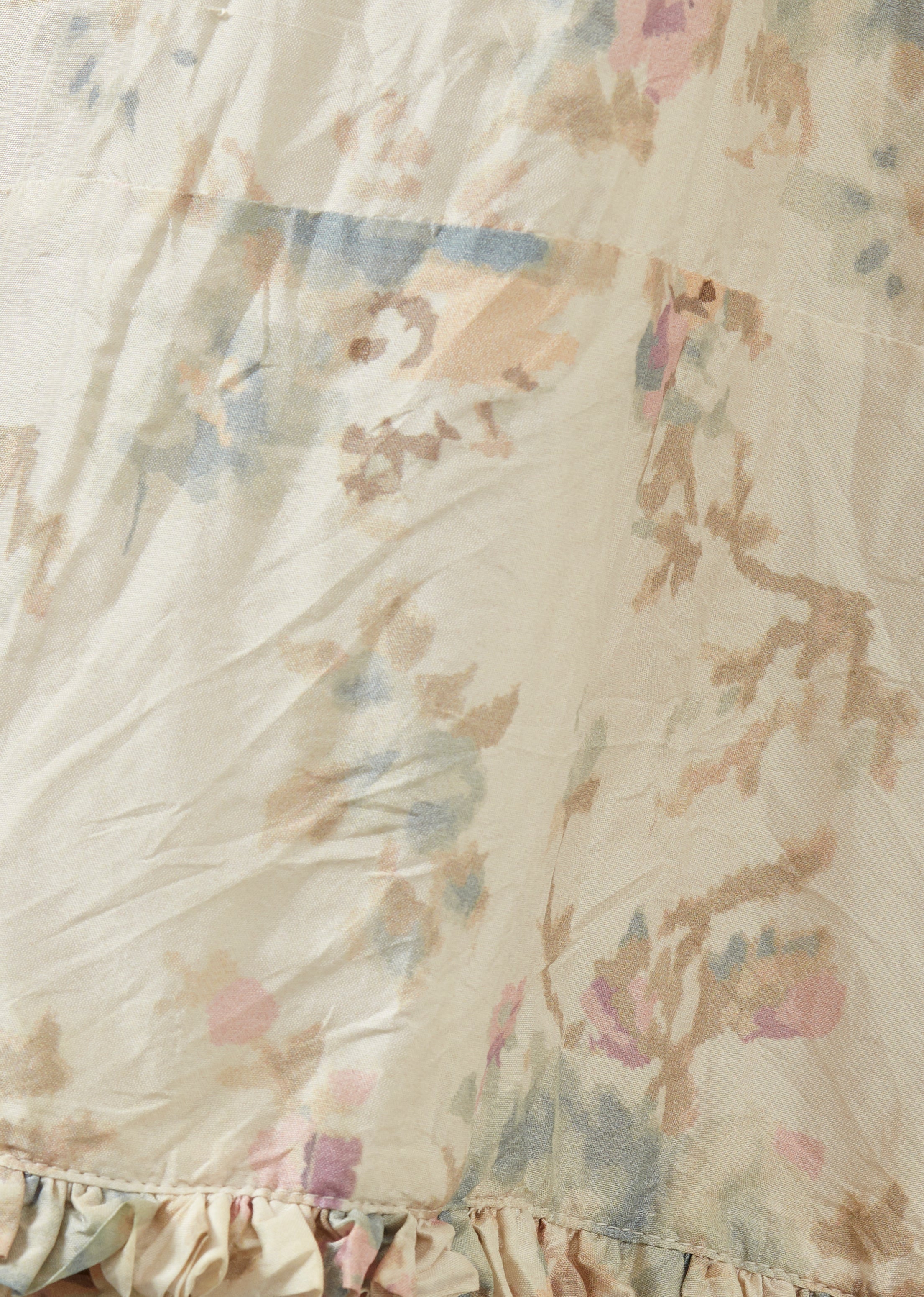 WOMEN'S A-LINE SLIP DRESS - BLUE ROSE PRINT