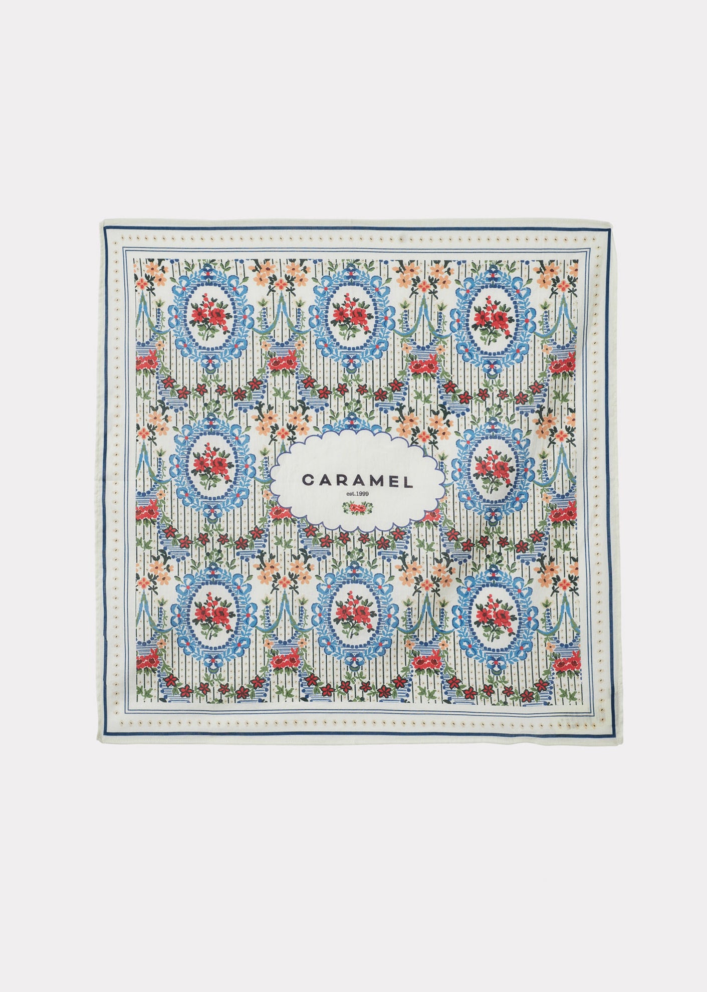 ELLIE COTTON SCARF - FLORAL LACE ECRU PRINT